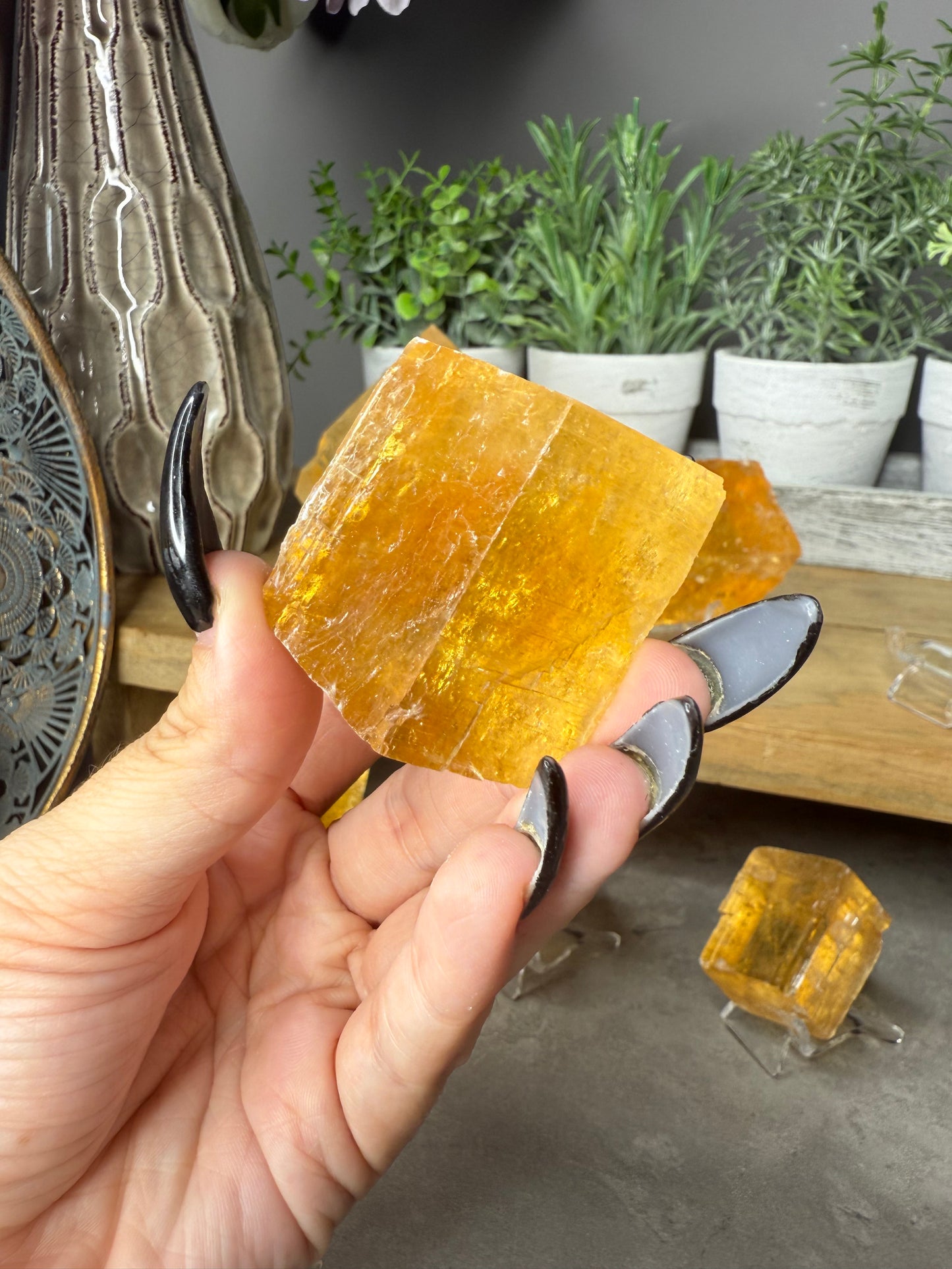 AAA Raw Optical Honey Calcite Crystals