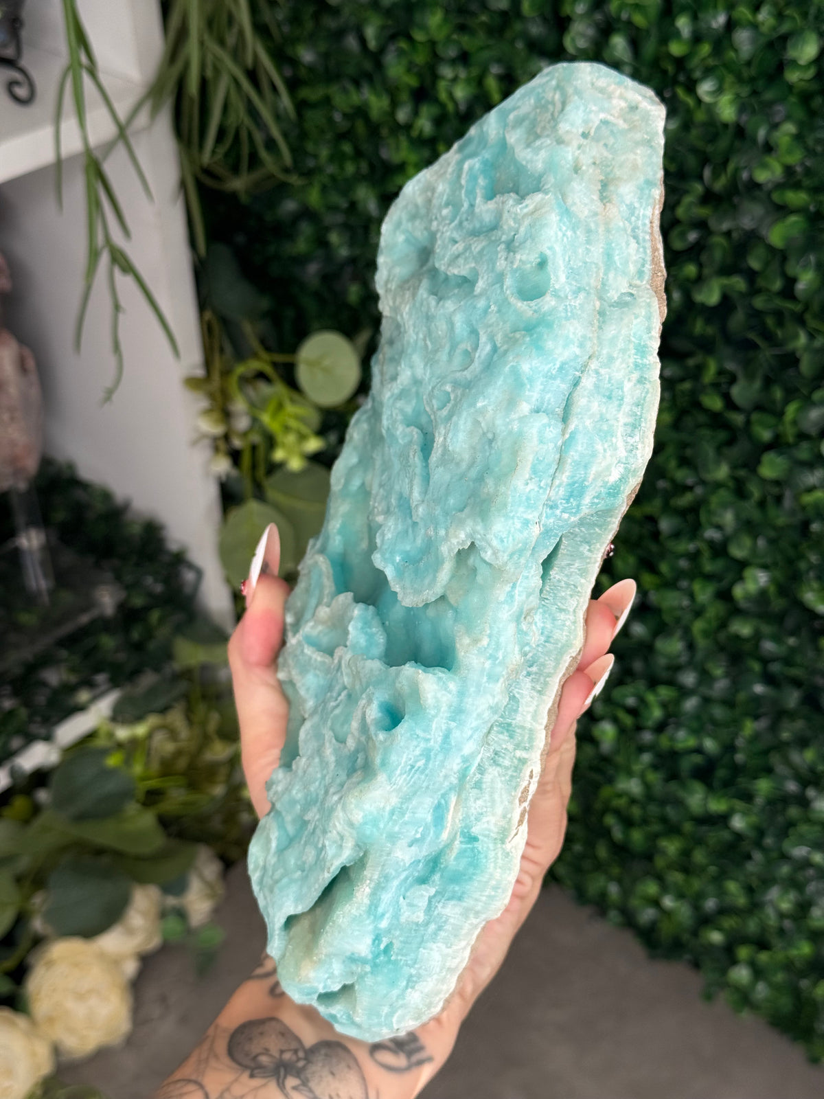 Half polish Blue Aragonite Freeform 2.6kg - A