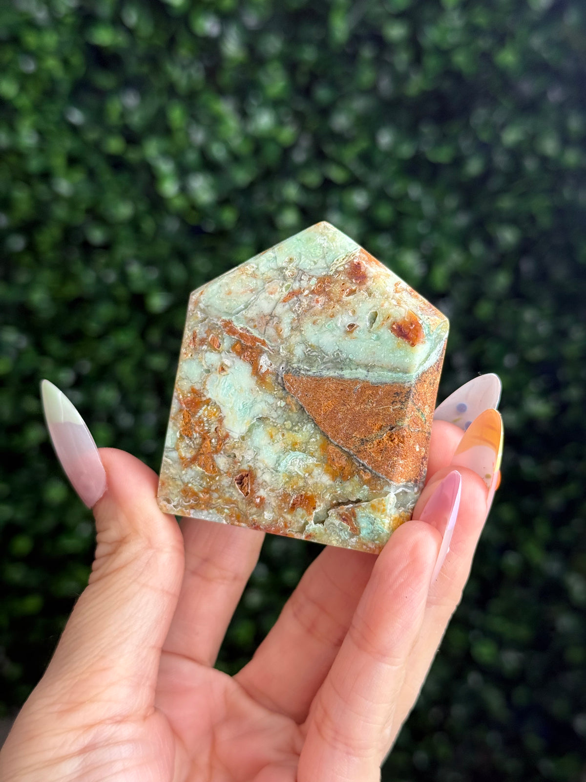 Smithsonite Domino Tower Crystal Carving - Indonesia - C