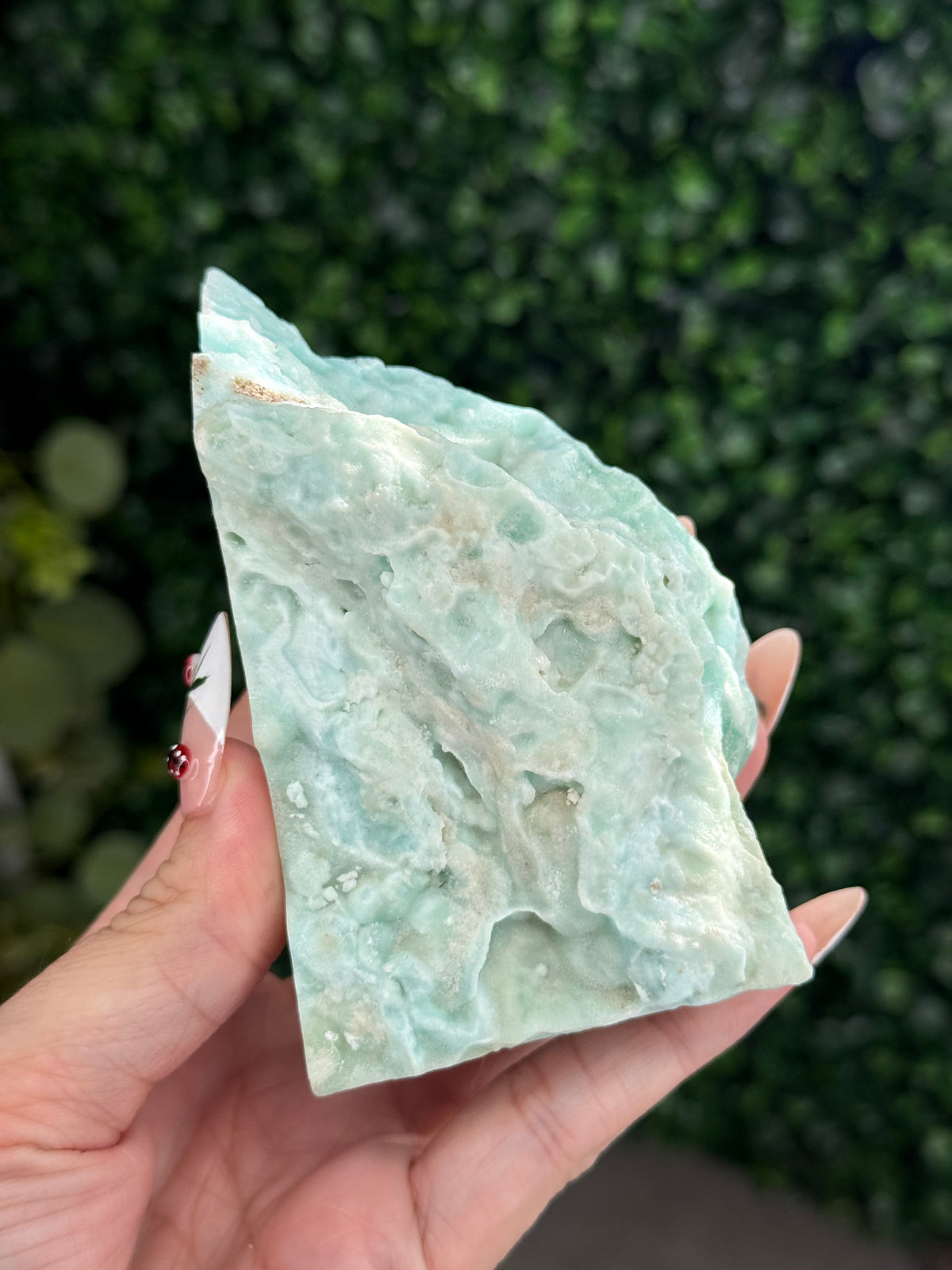 Half polish Blue Aragonite Freeform - X