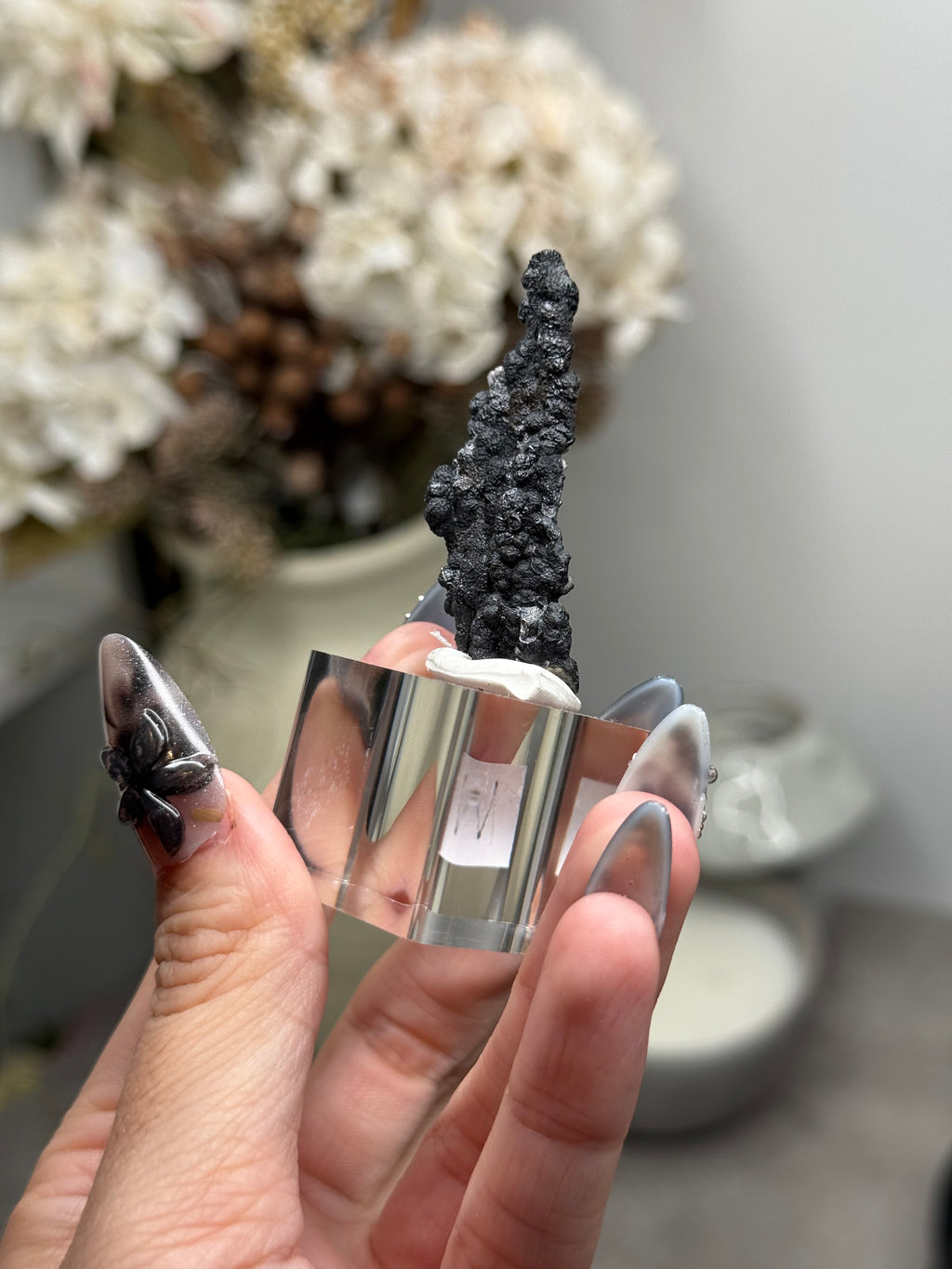 Goethite Stalactites with Calcite from Aouz, Er Rachidia Province, Morocco - N