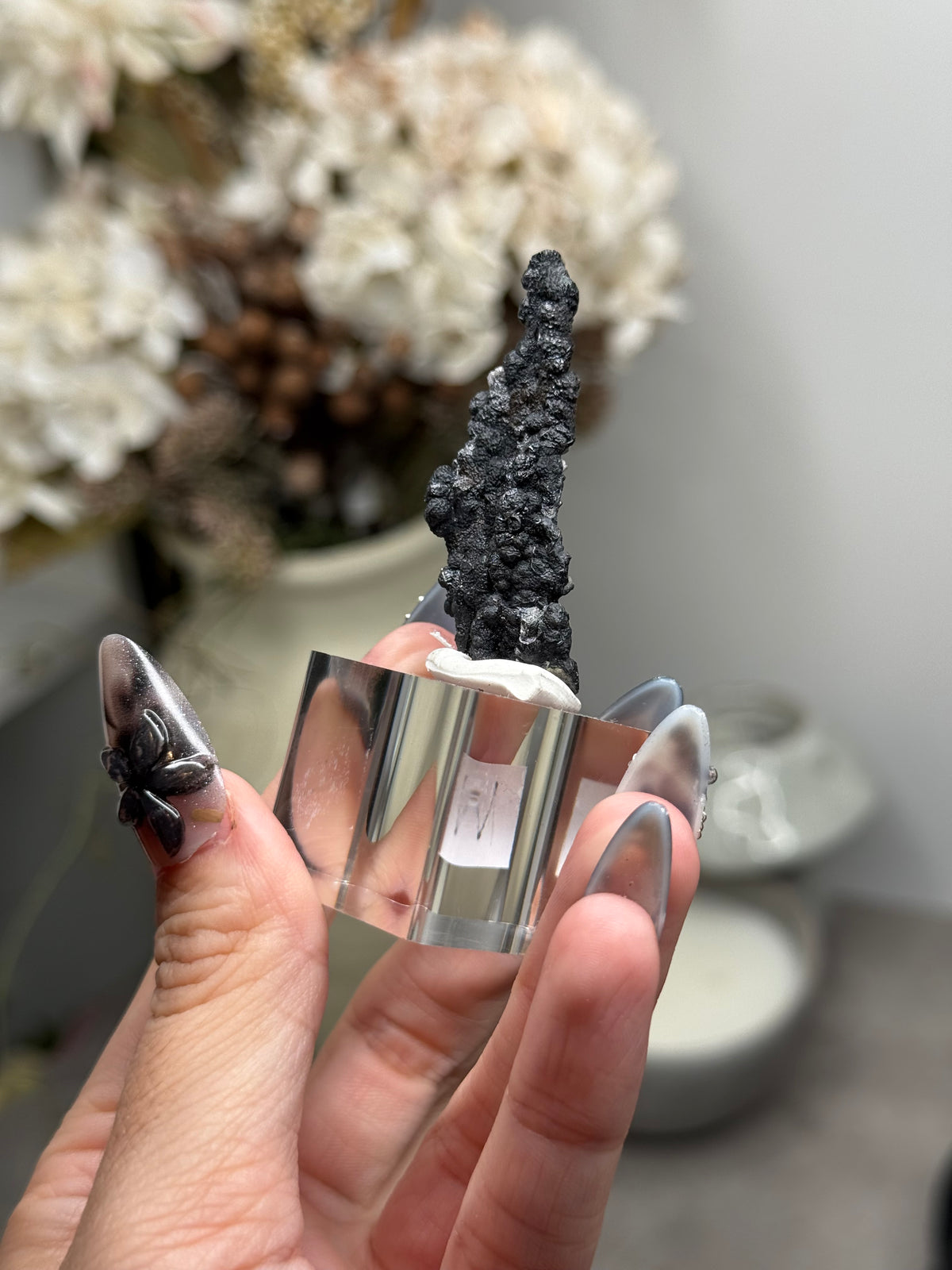 Goethite Stalactites with Calcite from Aouz, Er Rachidia Province, Morocco - N
