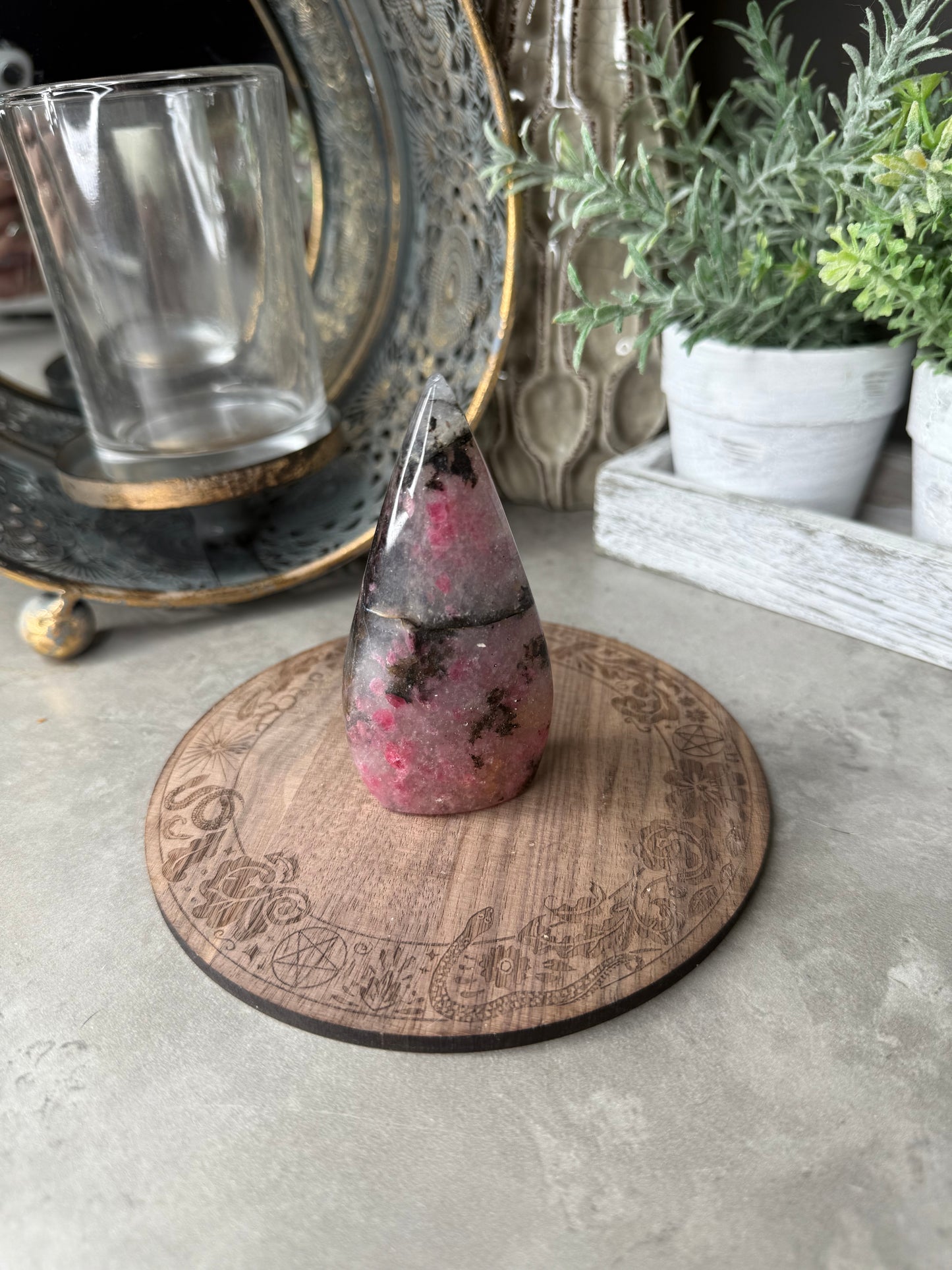 Icy Rhodonite (Sakura Rain) Teardrop