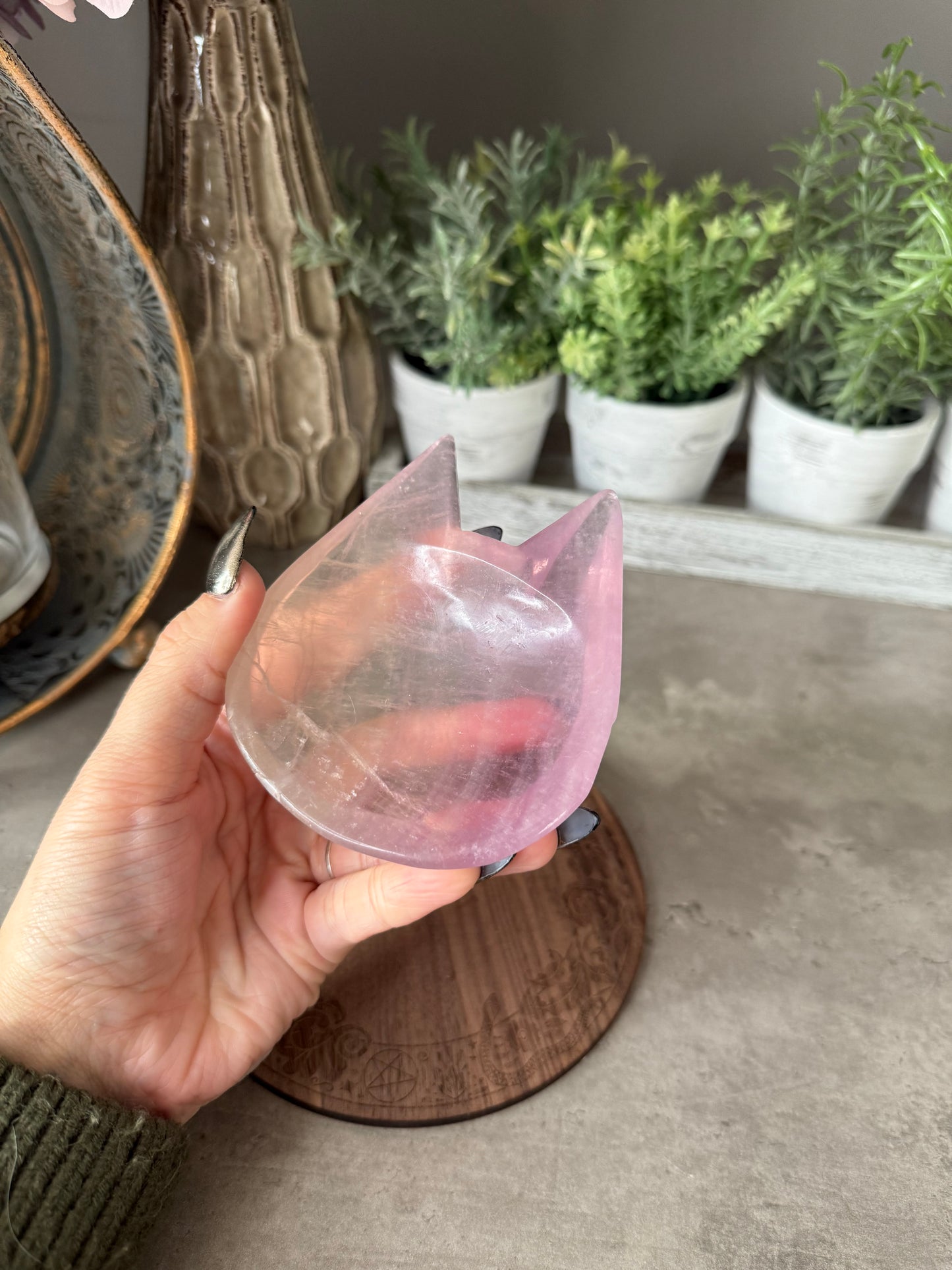 Fluorite Cat Bowl