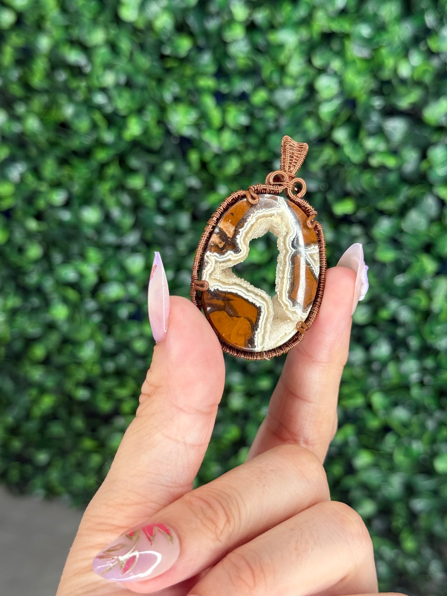 Wire Wrapped Brecciated Jasper Pendant from Indonesia