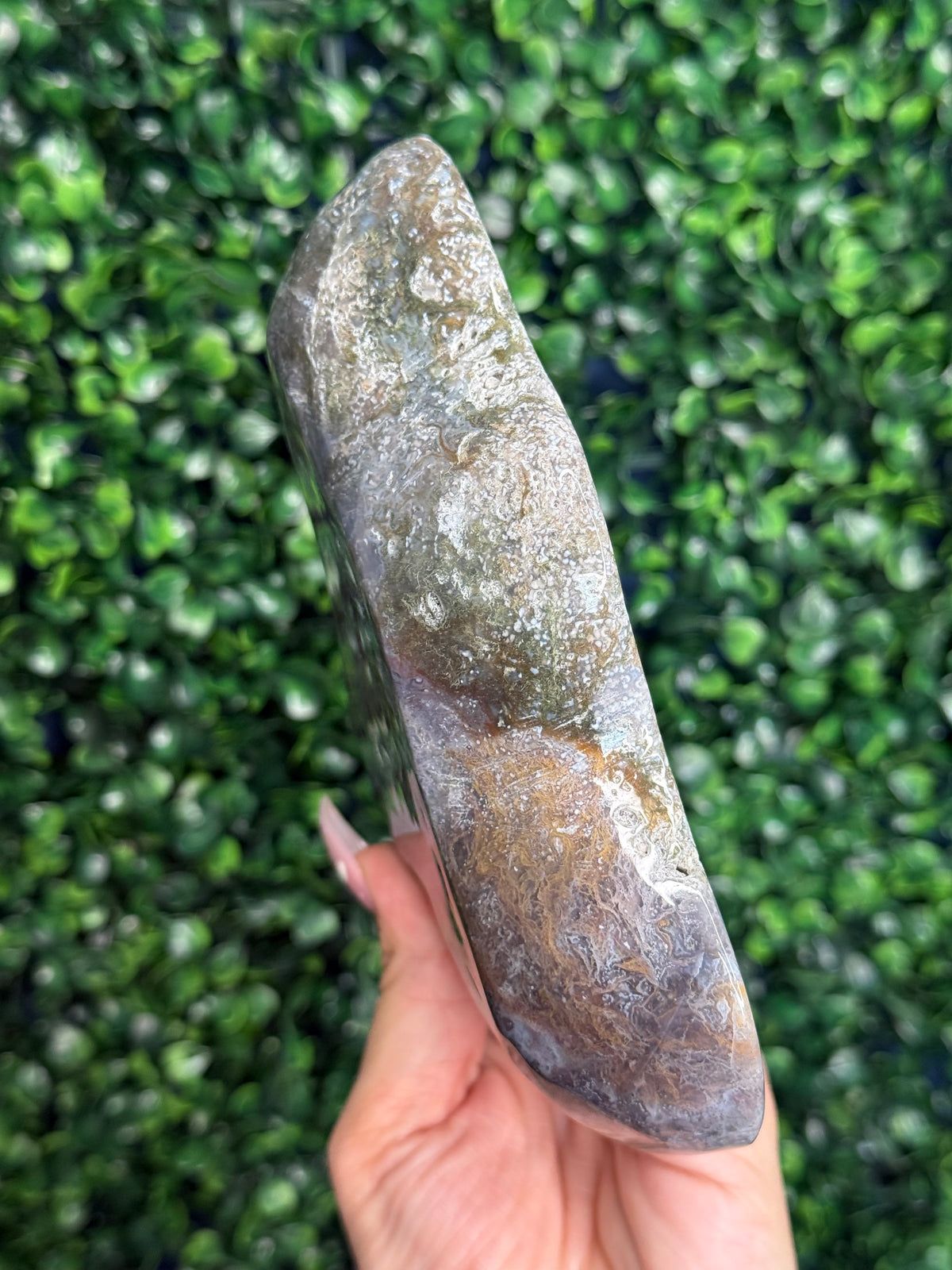 Pink Ocean Jasper Bowl 407g Madagascar