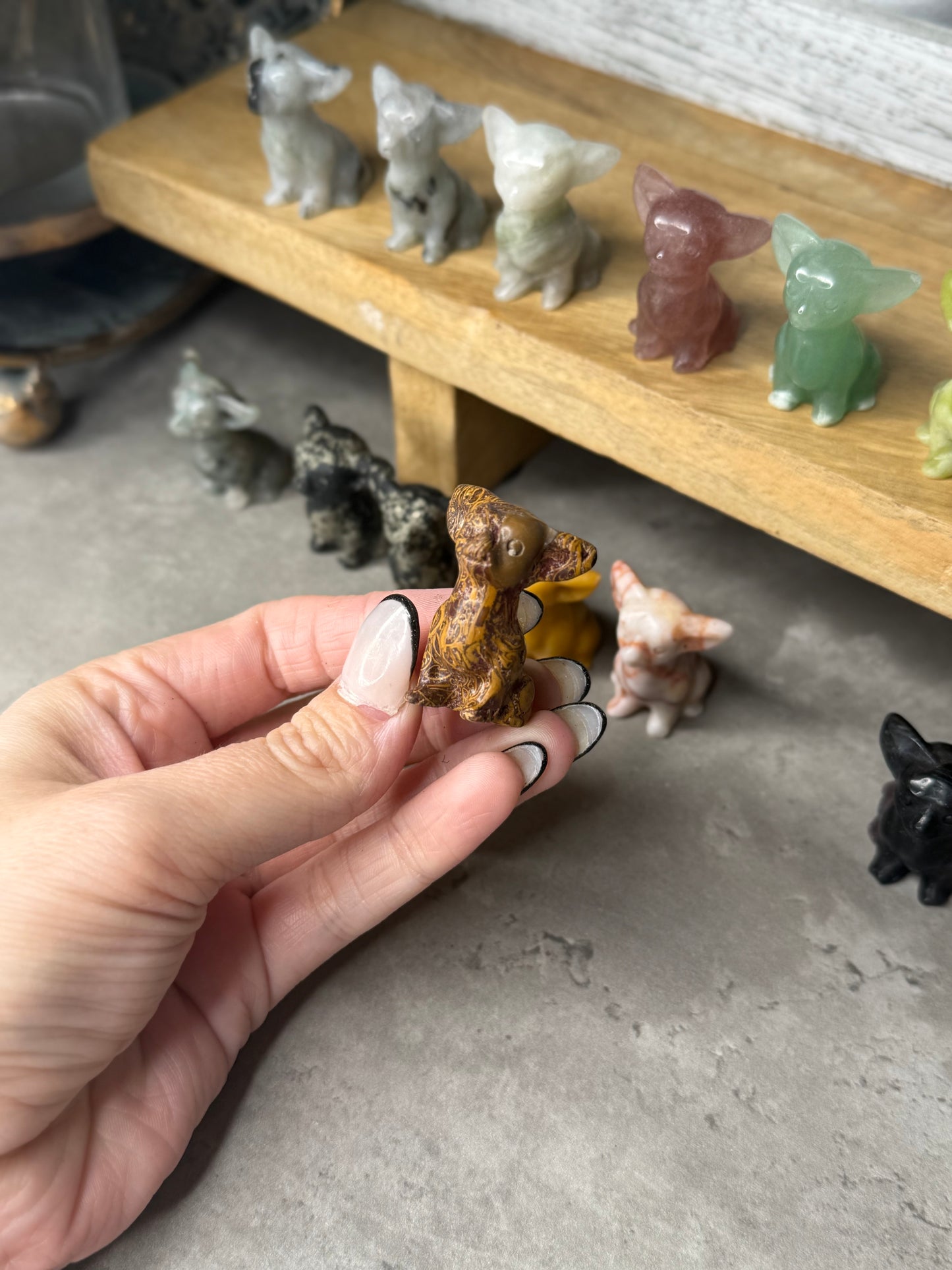 Chihuahua Dog Mini Crystal Carving