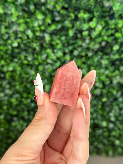 Rhodochrosite mini tower Crystal carvings