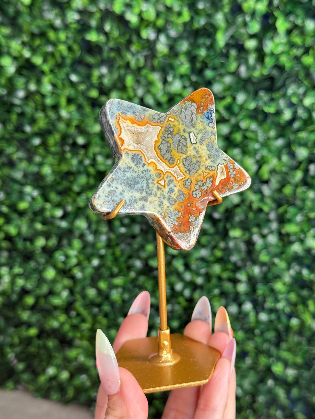 Colourful Marcasite Star Crystal Carving - Indonesia
