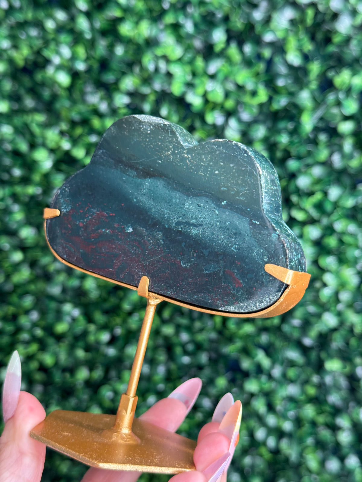 Green Jasper Cloud Crystal Carving - Indonesia