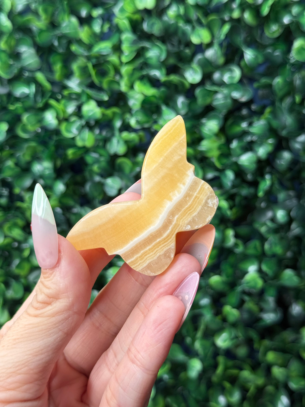 Orange Calcite Mini Butterfly Crystal Carvings - Pakistan