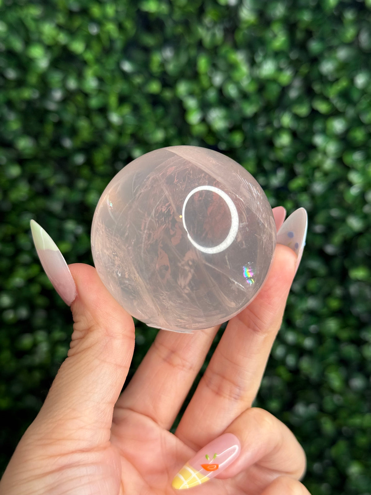 Girasol Rose Quartz Sphere - Madagascar - A