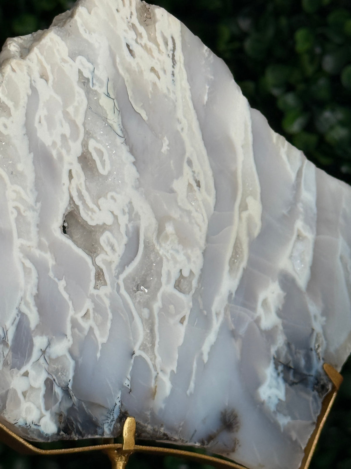 White Plume Agate Slab - Indonesia - B