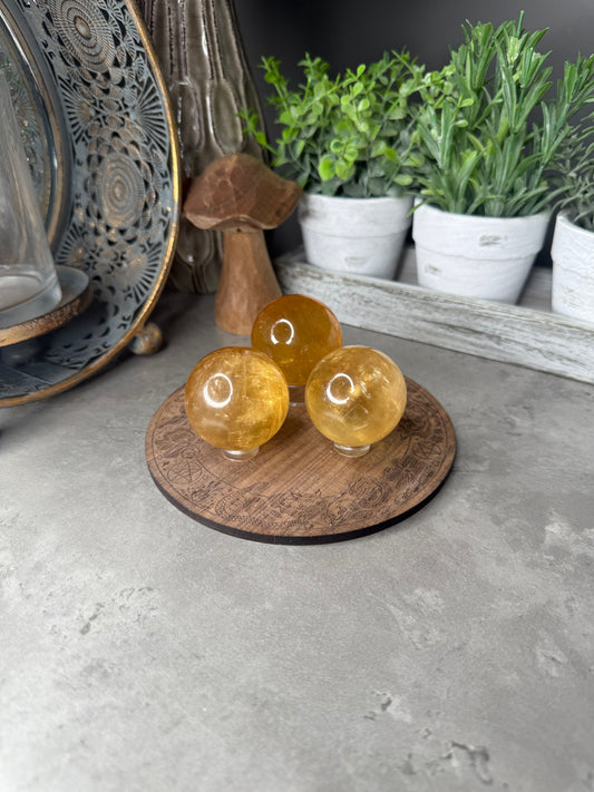 AAA Honey Calcite Crystal Spheres