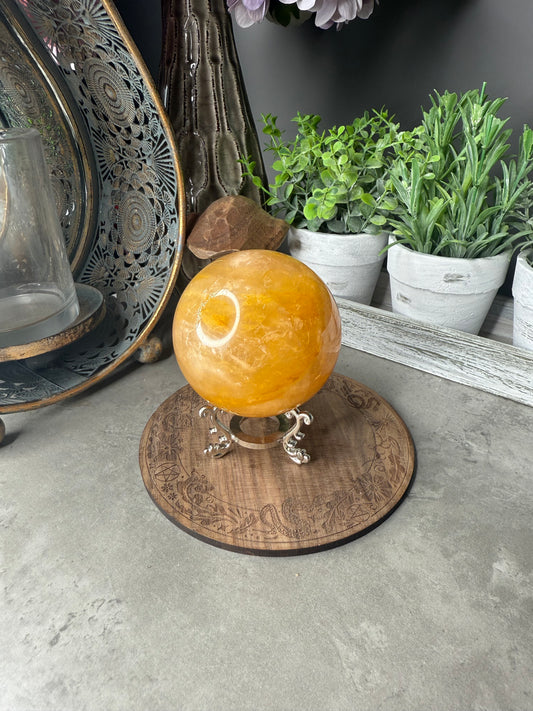 Starlight Golden Healer Quartz Crystal Sphere - Six Star Asterism - 309g