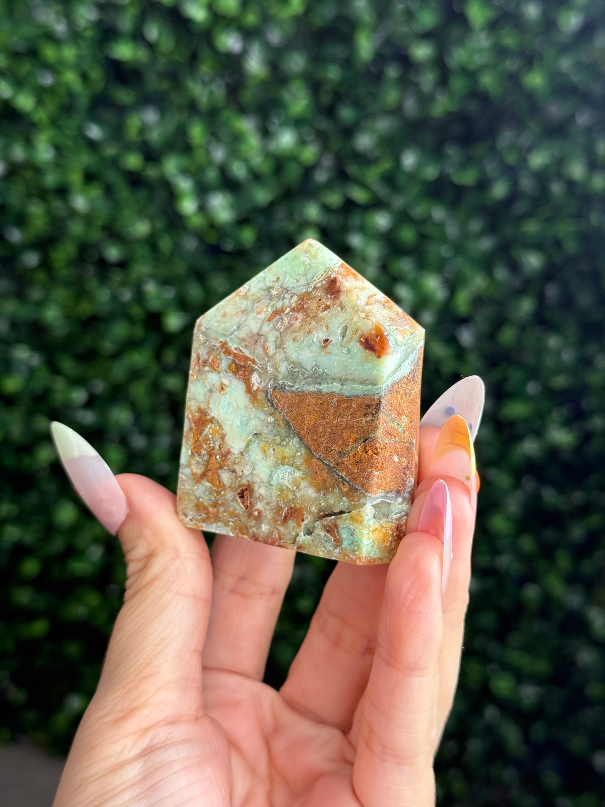 Smithsonite Domino Tower Crystal Carving - Indonesia - C