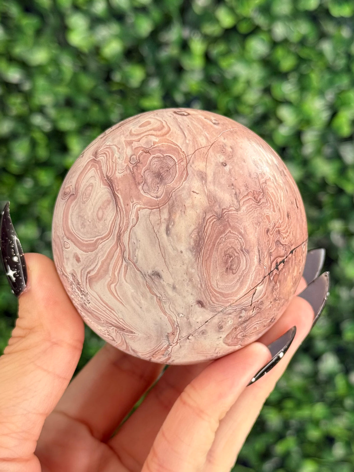 Pink Picture Jasper Spheres E