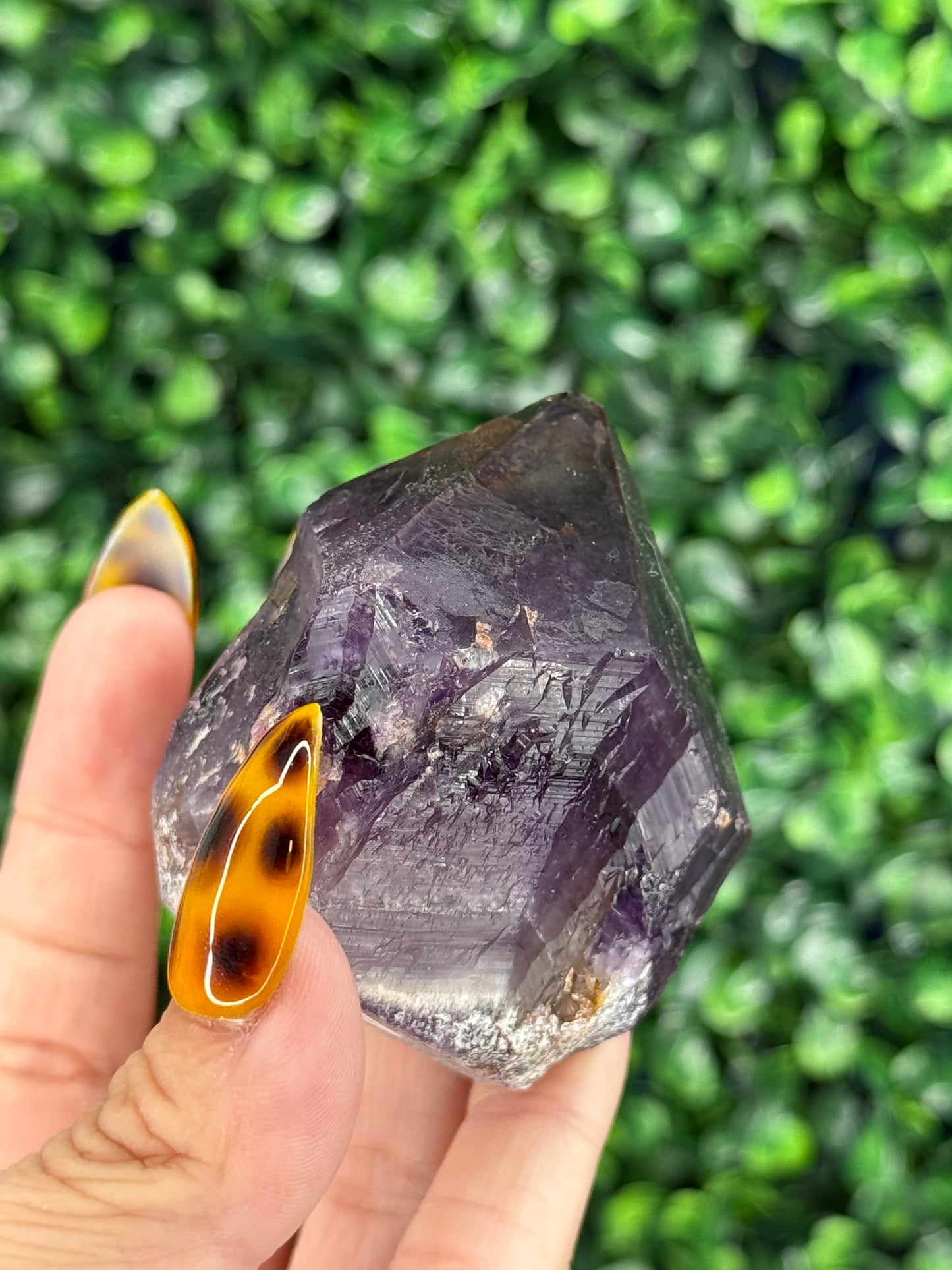 Alien Amethyst Raw Pieces - Hematite Included Amethyst - R