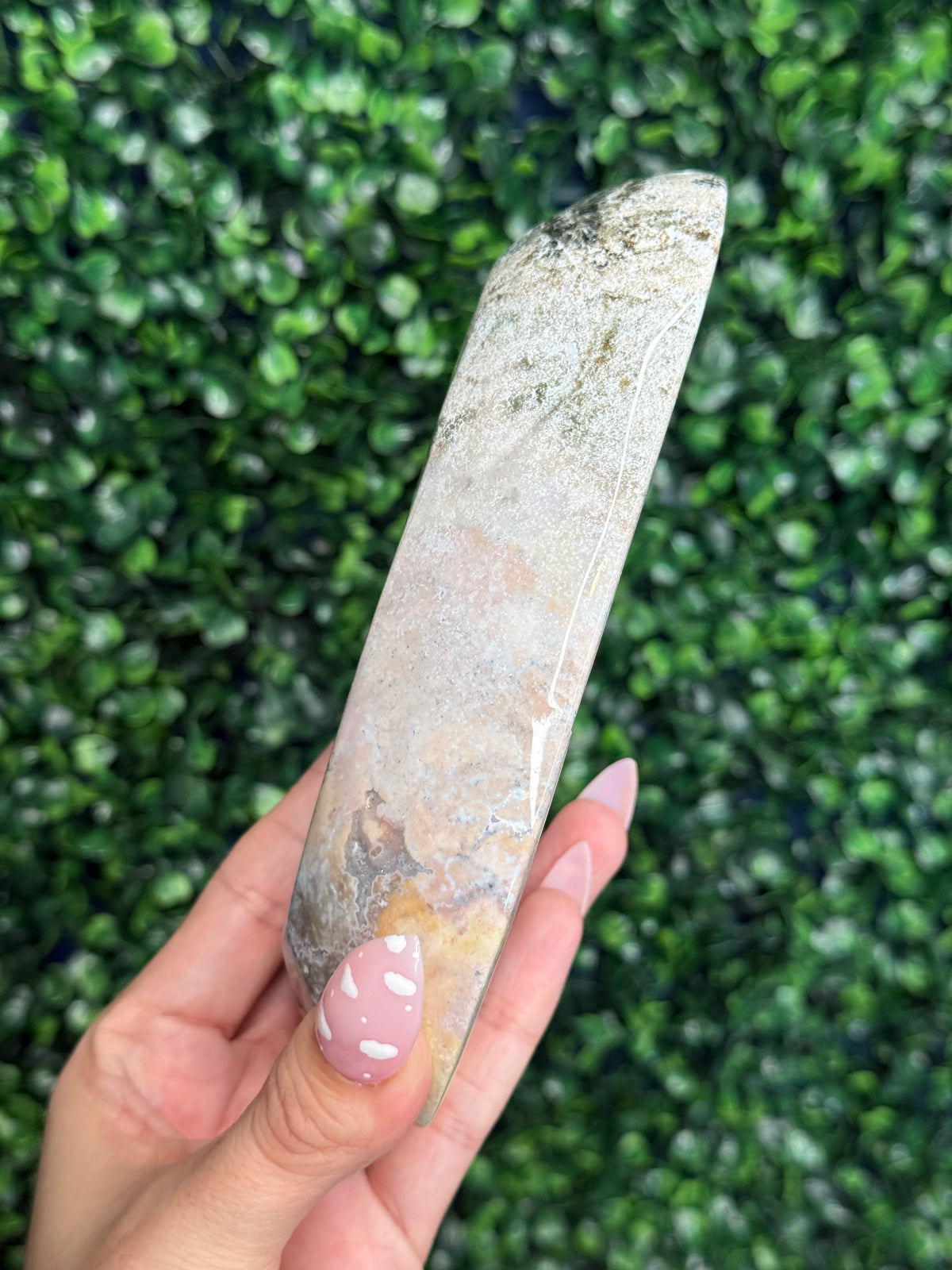 Pink Ocean Jasper Bowl 353g Madagascar