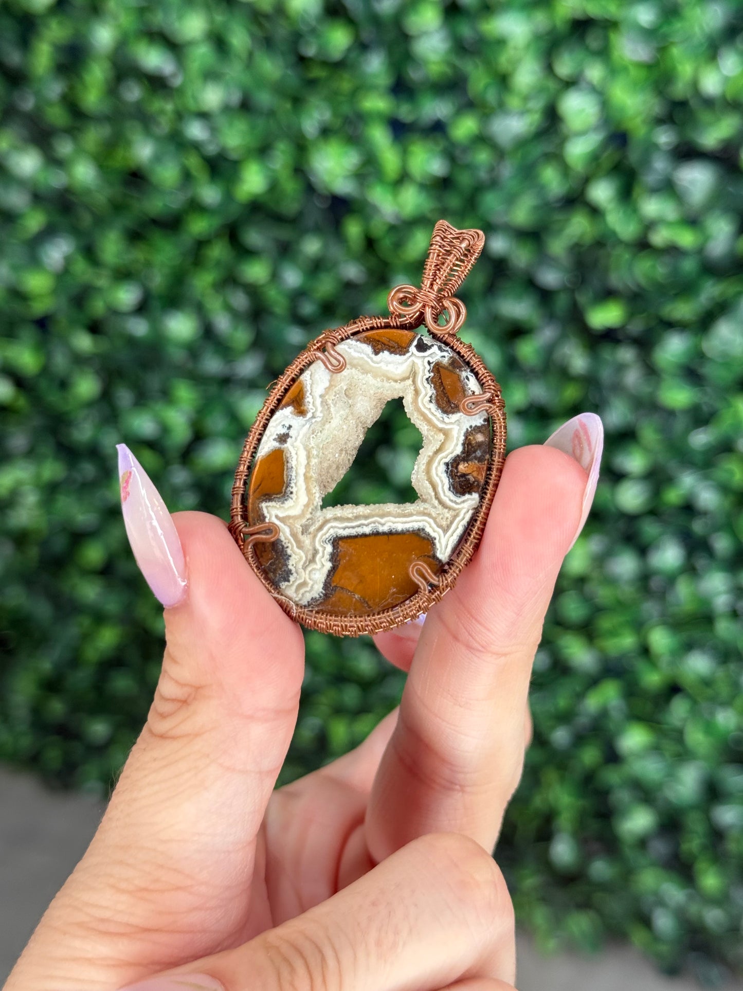 Wire Wrapped Brecciated Jasper Pendant from Indonesia