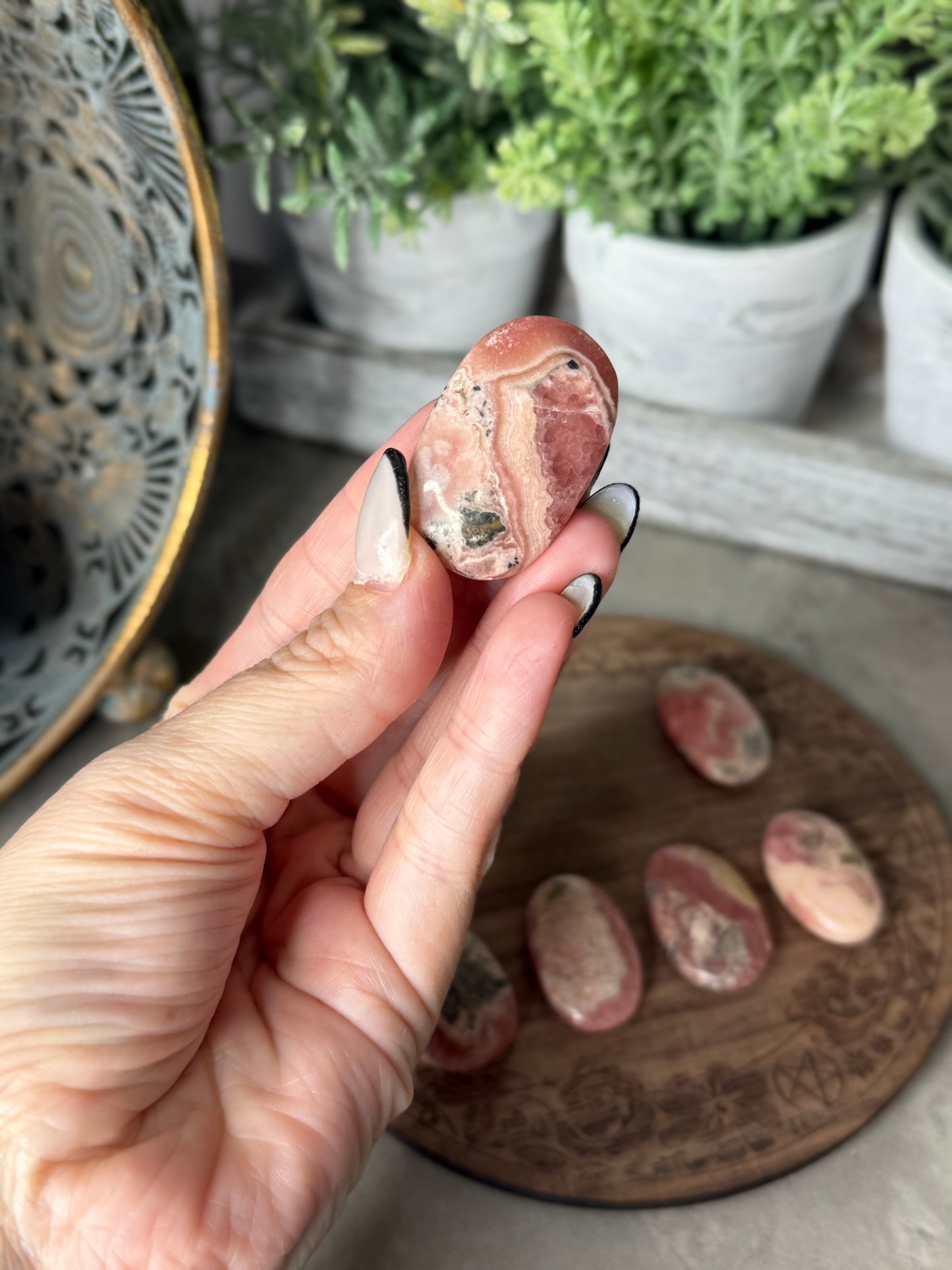 Rhodochrosite Hearts and Palms