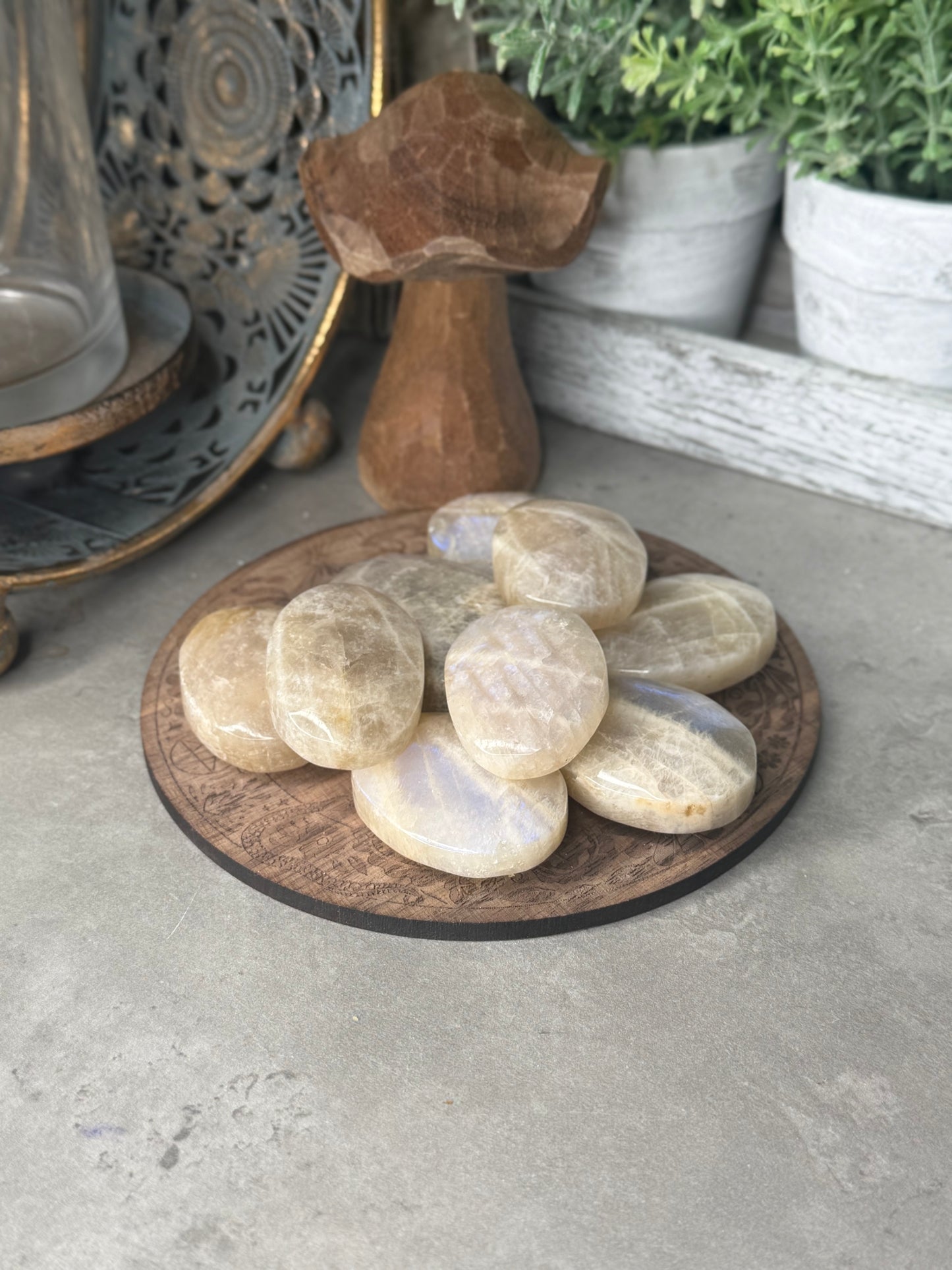 Moonstone Crystal Palmstones