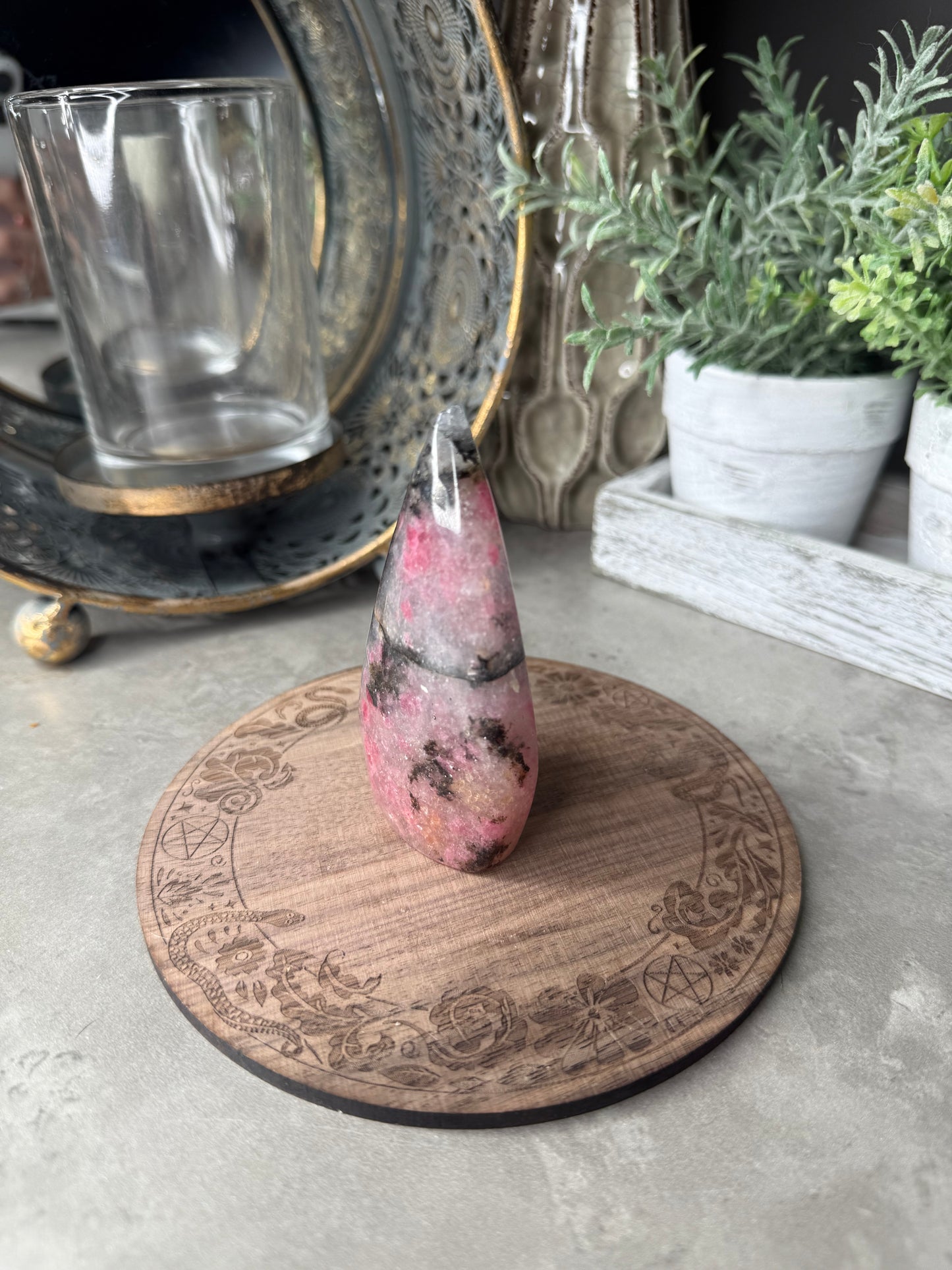 Icy Rhodonite (Sakura Rain) Teardrop