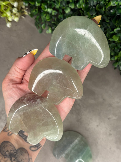 Fluorite Bear Crystal Carvings