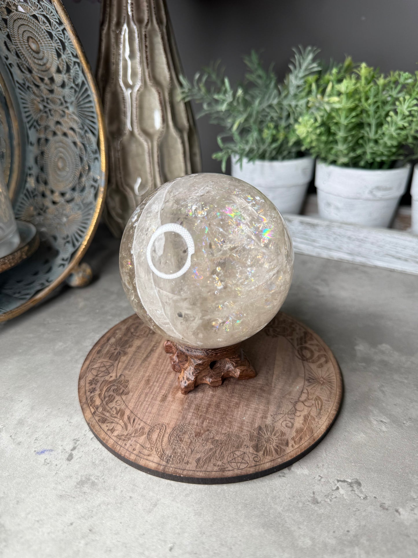 Large Smokey Quartz Sphere