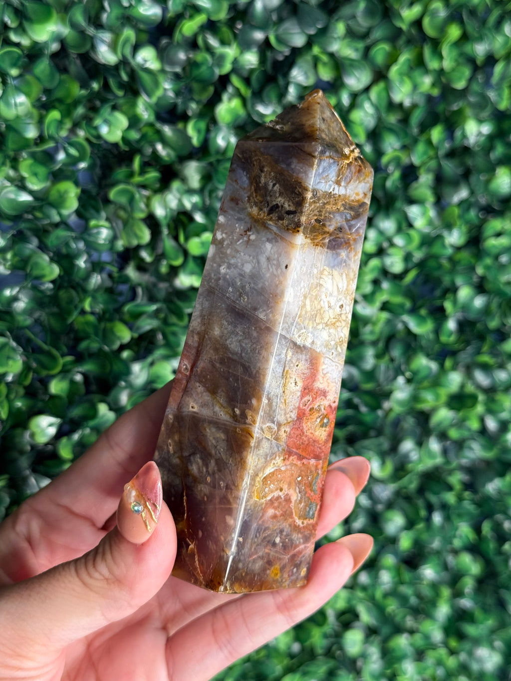 Pink & Purple Chalcedony Tower from Indonesia - A