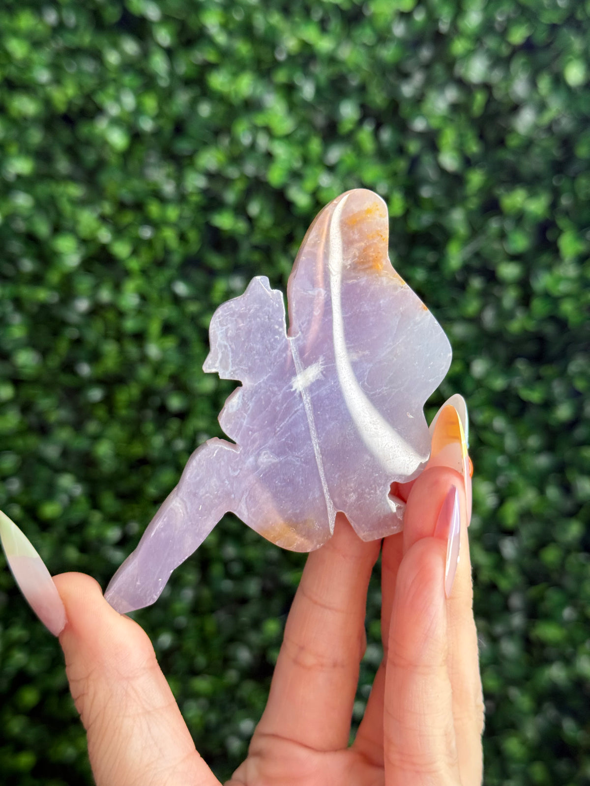 Pink Purple Chalcedony Fairy Crystal Carvings - Indonesia