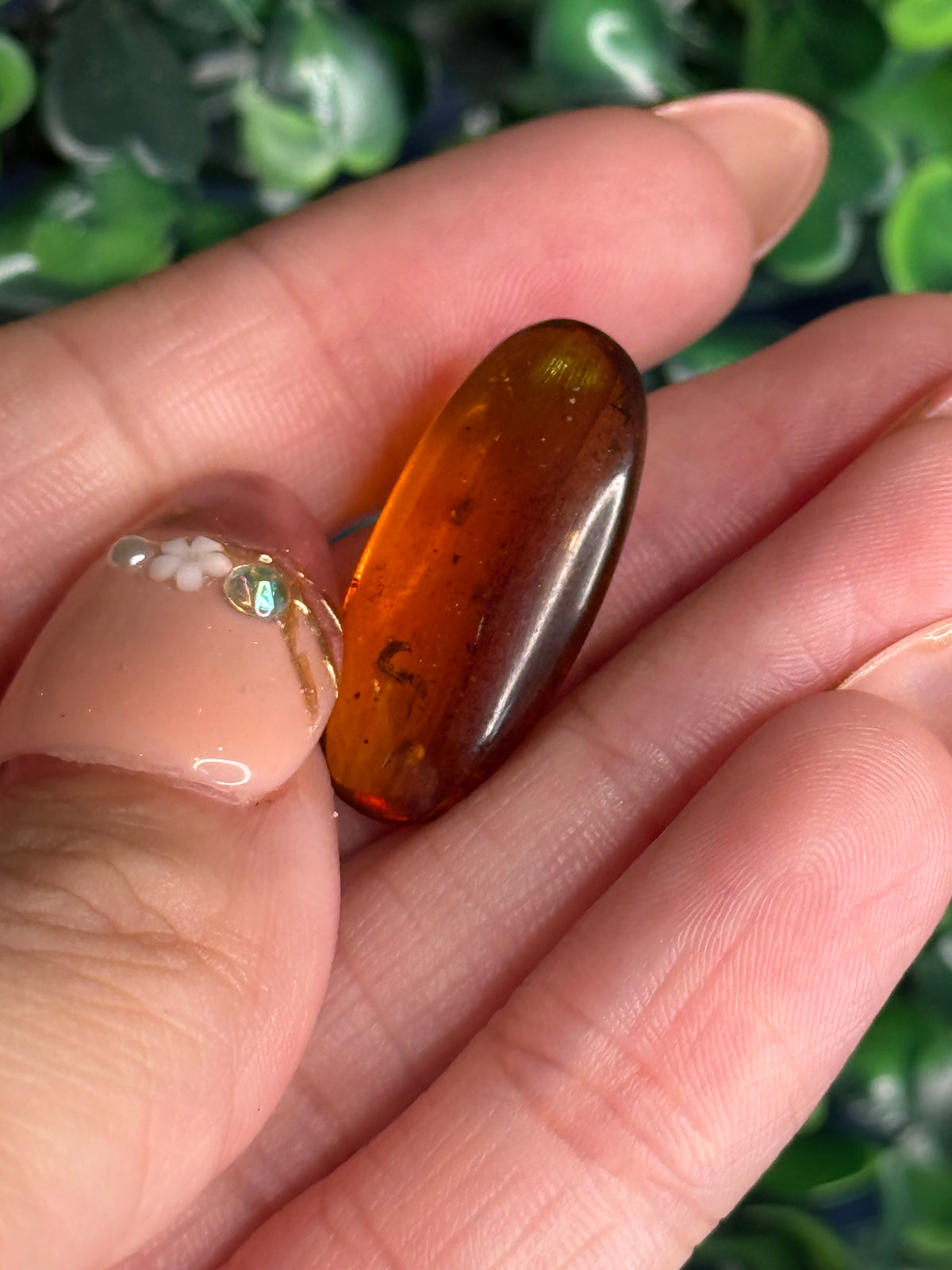 Burmese Cretaceous Amber (UV Fluorescent) with Insects and Inclusions B
