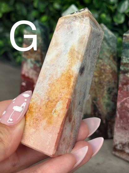 Unicorn Jasper Towers Crystal Carvings