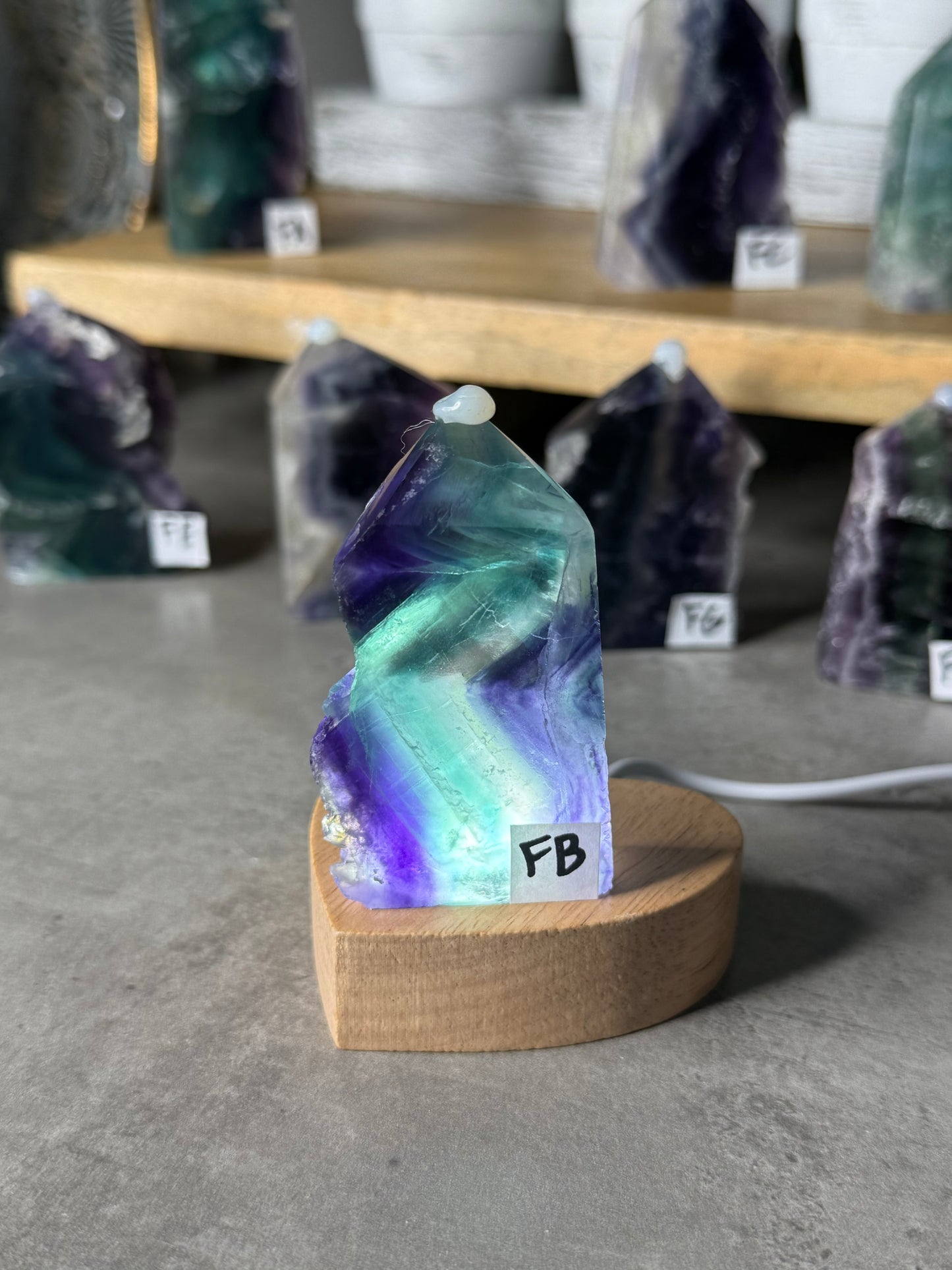 Rainbow Fluorite Druzy Towers