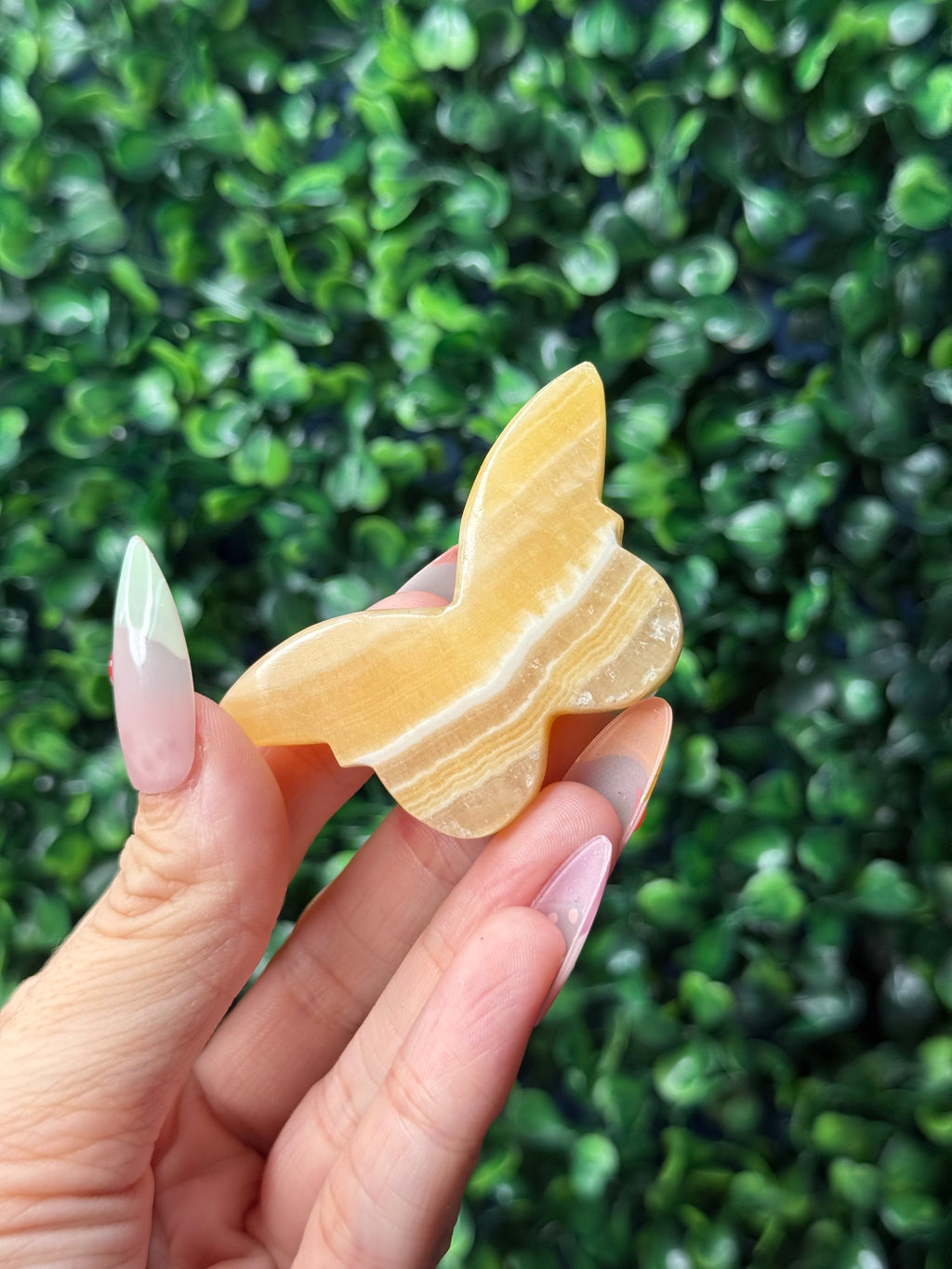 Orange Calcite Mini Butterfly Crystal Carvings - Pakistan