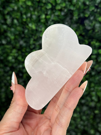 Pink Mangano Calcite Cloud Crystal Carvings