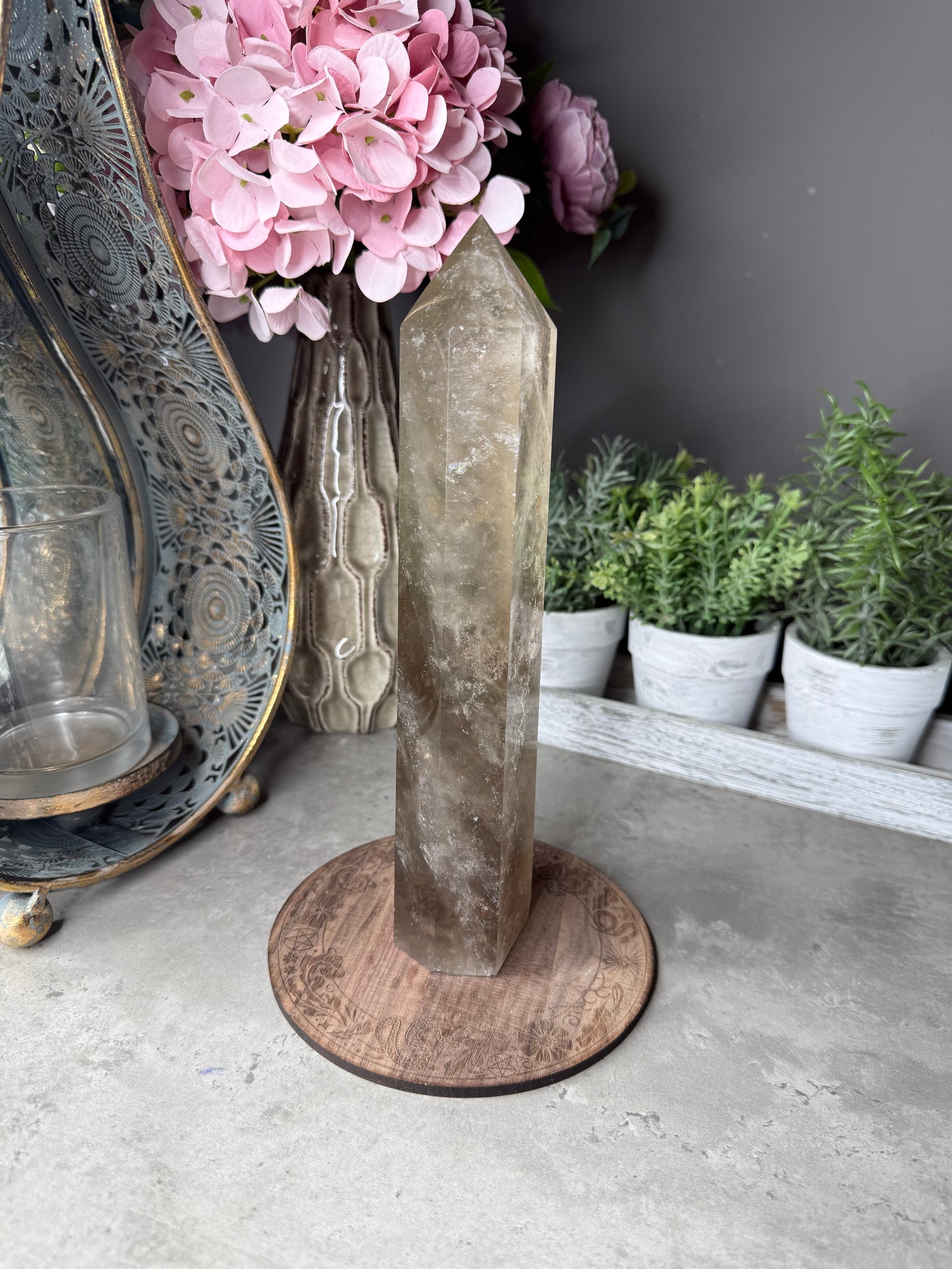 Large Smokey Quartz Tower