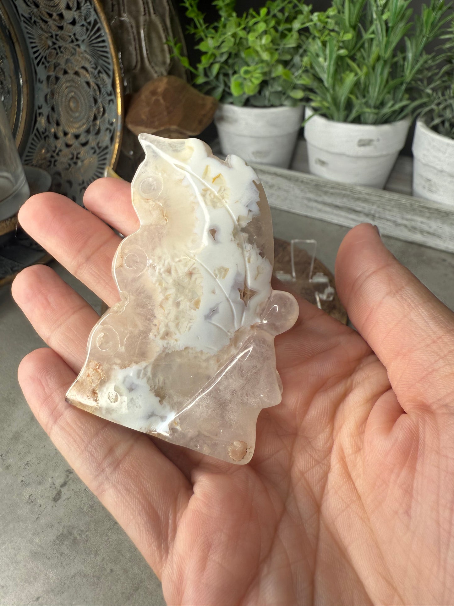 Druzy Agate Sitting Fairy Small Crystal Carvings