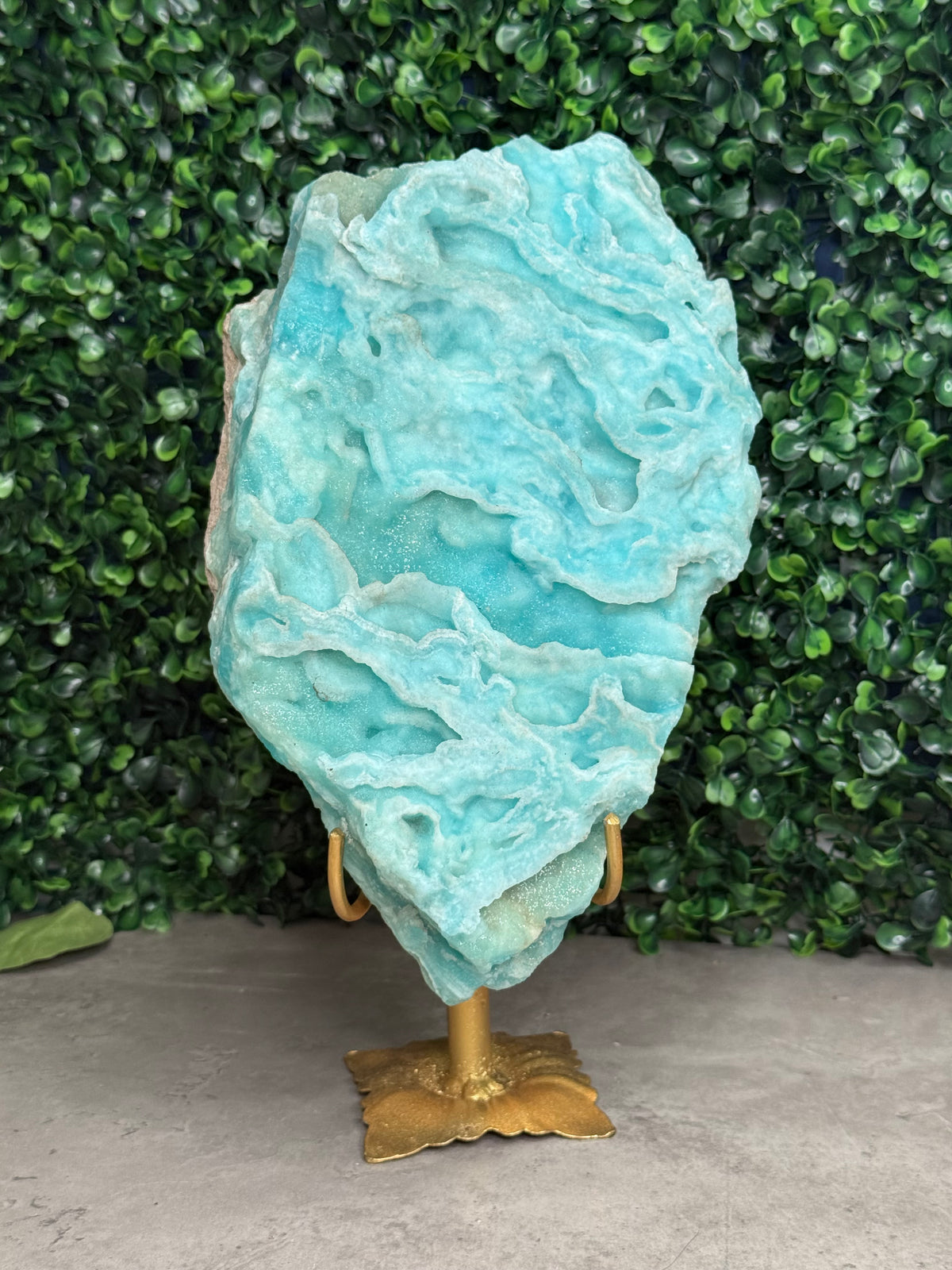 Half polish Blue Aragonite Freeform 2.6kg - A