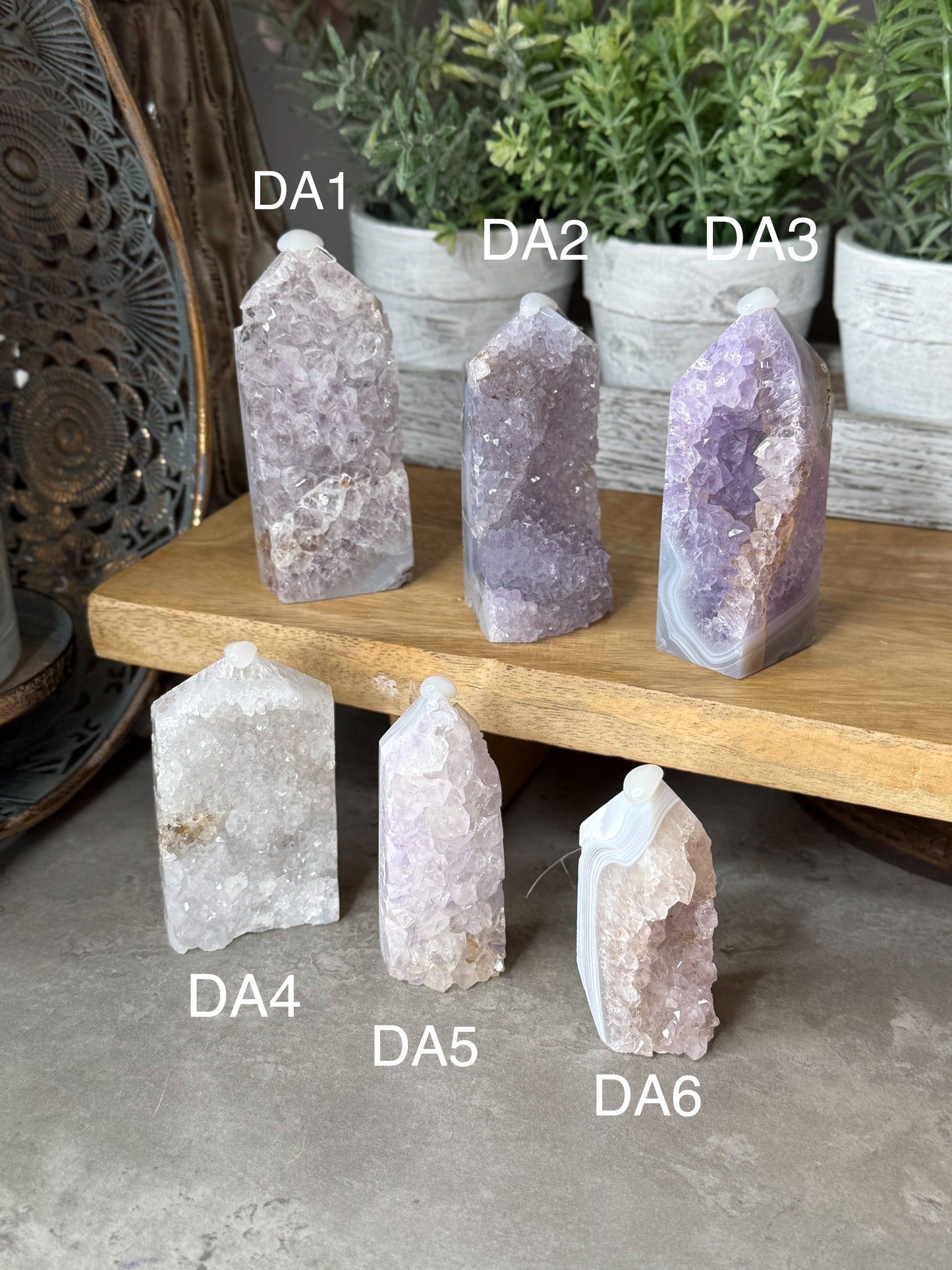 Druzy Raw Agate Crystal Towers