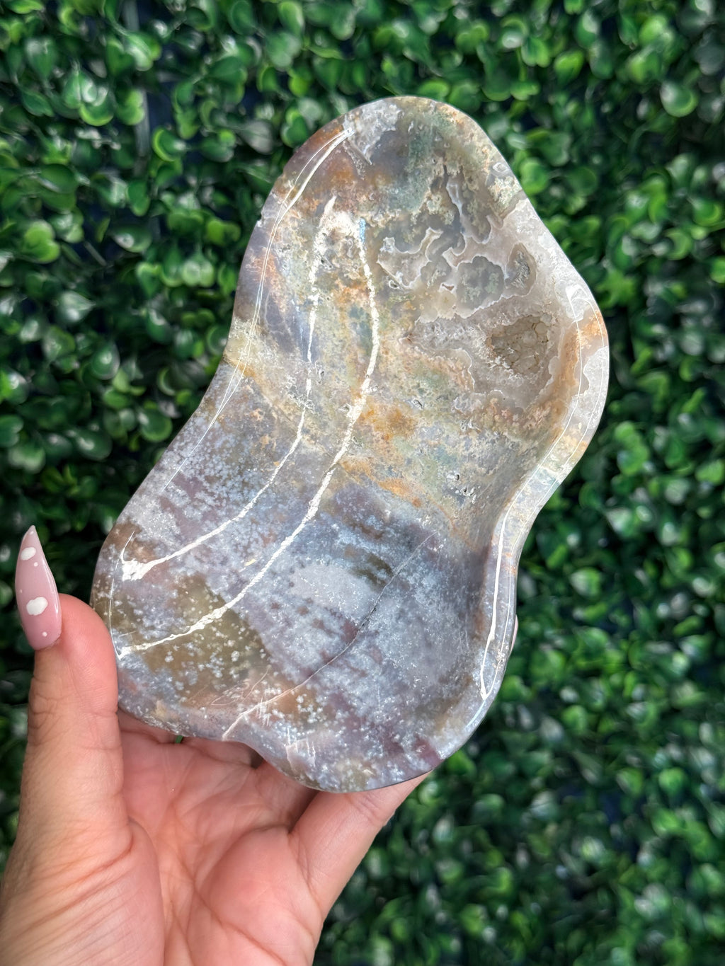 Pink Ocean Jasper Bowl 357g Madagascar