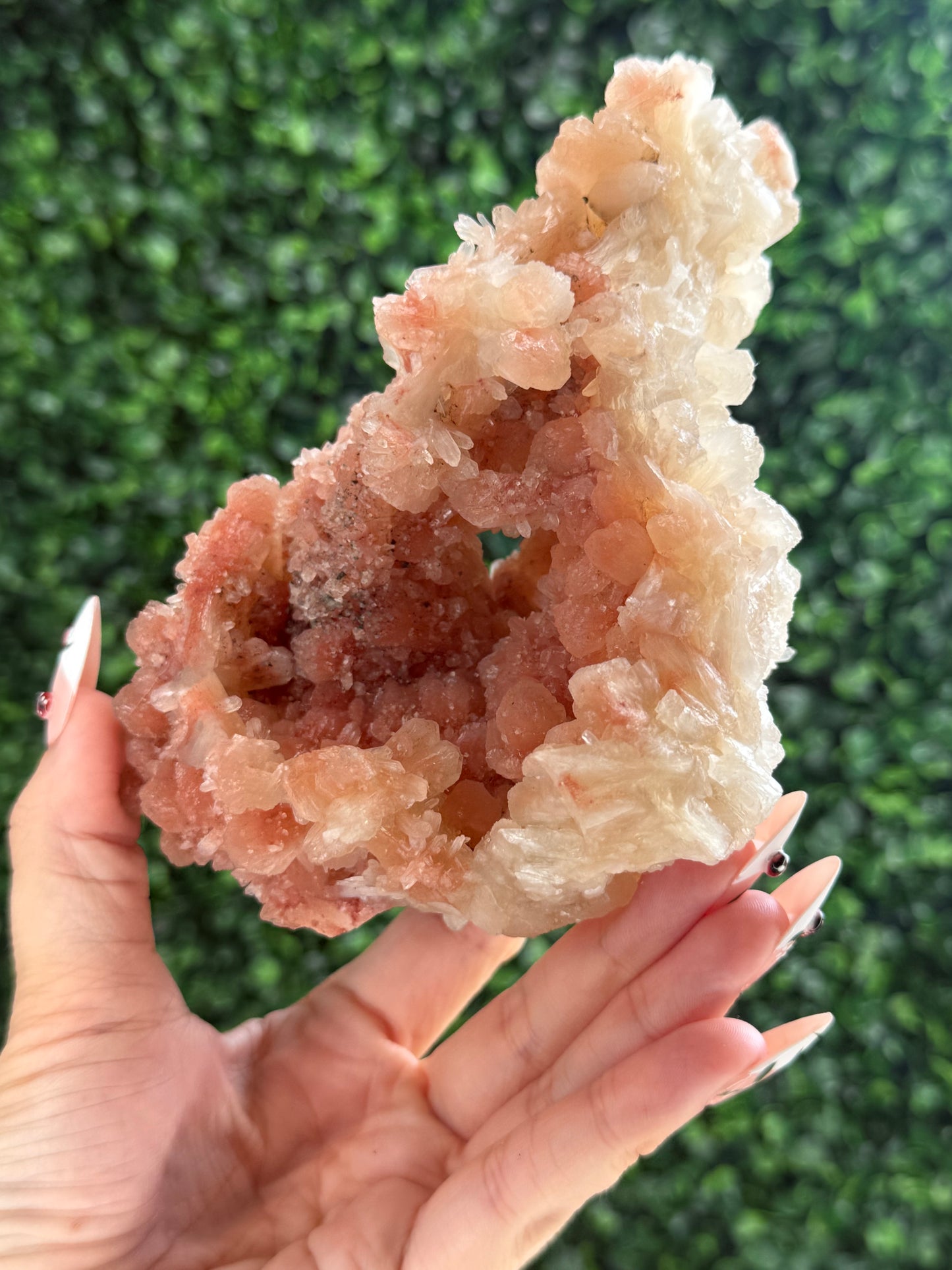 Stilbite with Hematite Dusting and Calcite - India - 624g