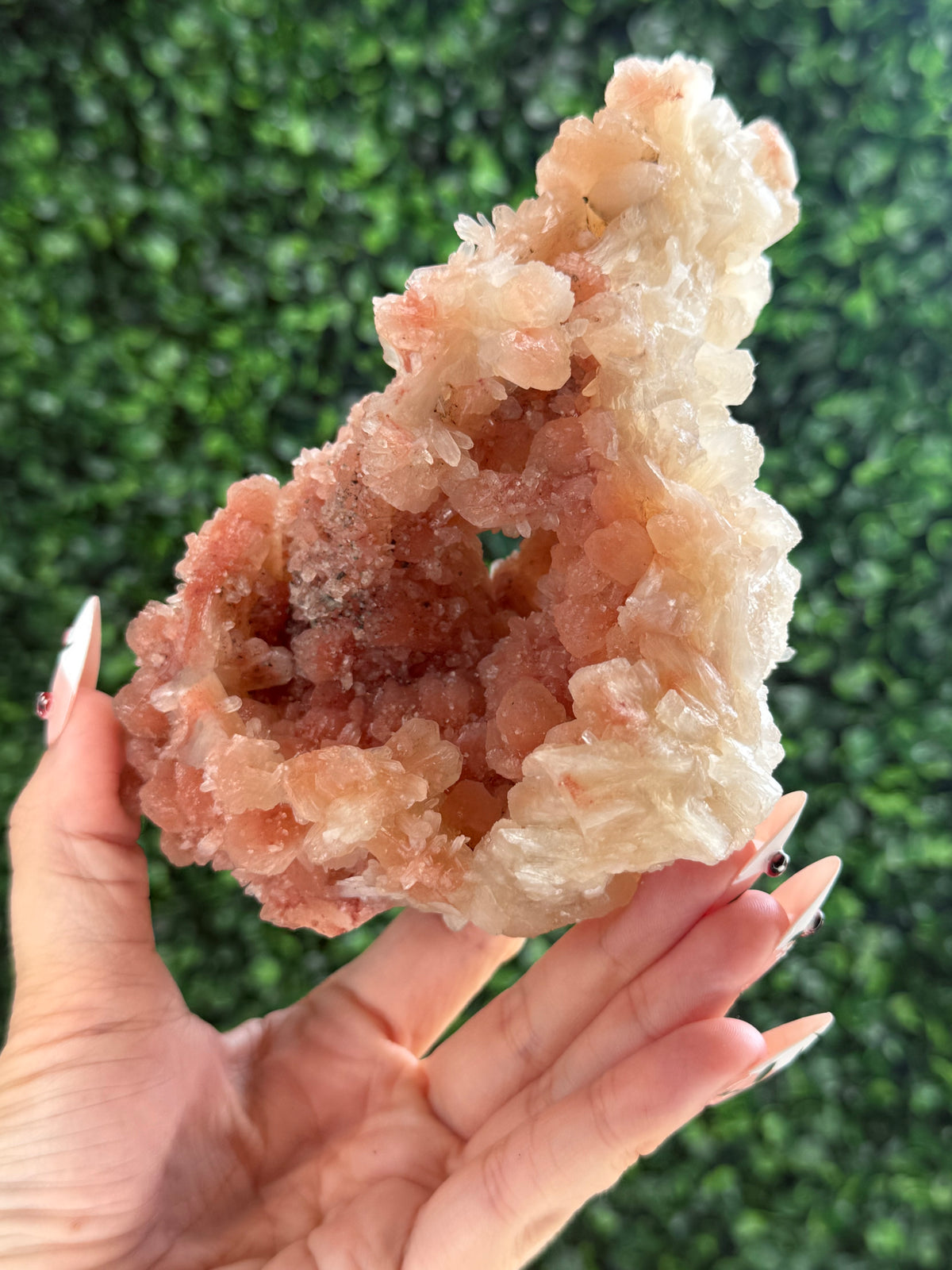 Stilbite with Hematite Dusting and Calcite - India - 624g