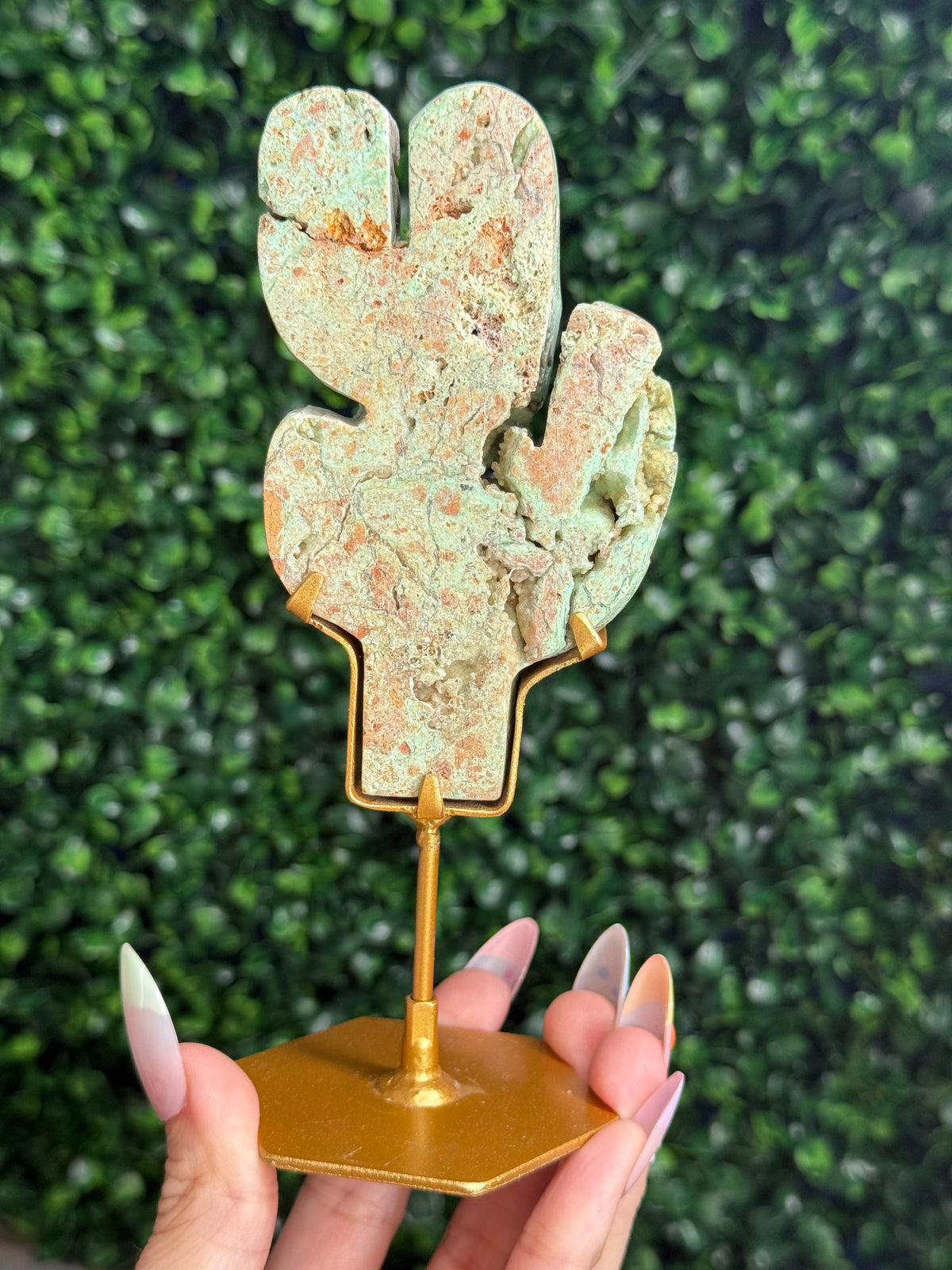 Smithsonite Cactus Crystal Carving - Indonesia - F