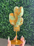 Smithsonite Cactus Crystal Carving - Indonesia - C