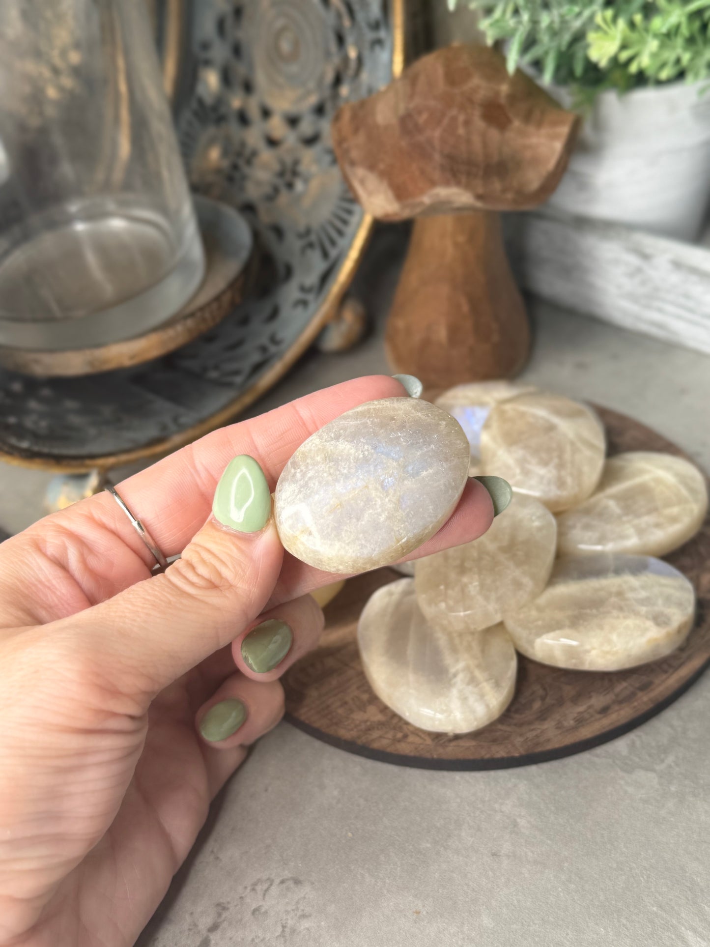 Moonstone Crystal Palmstones