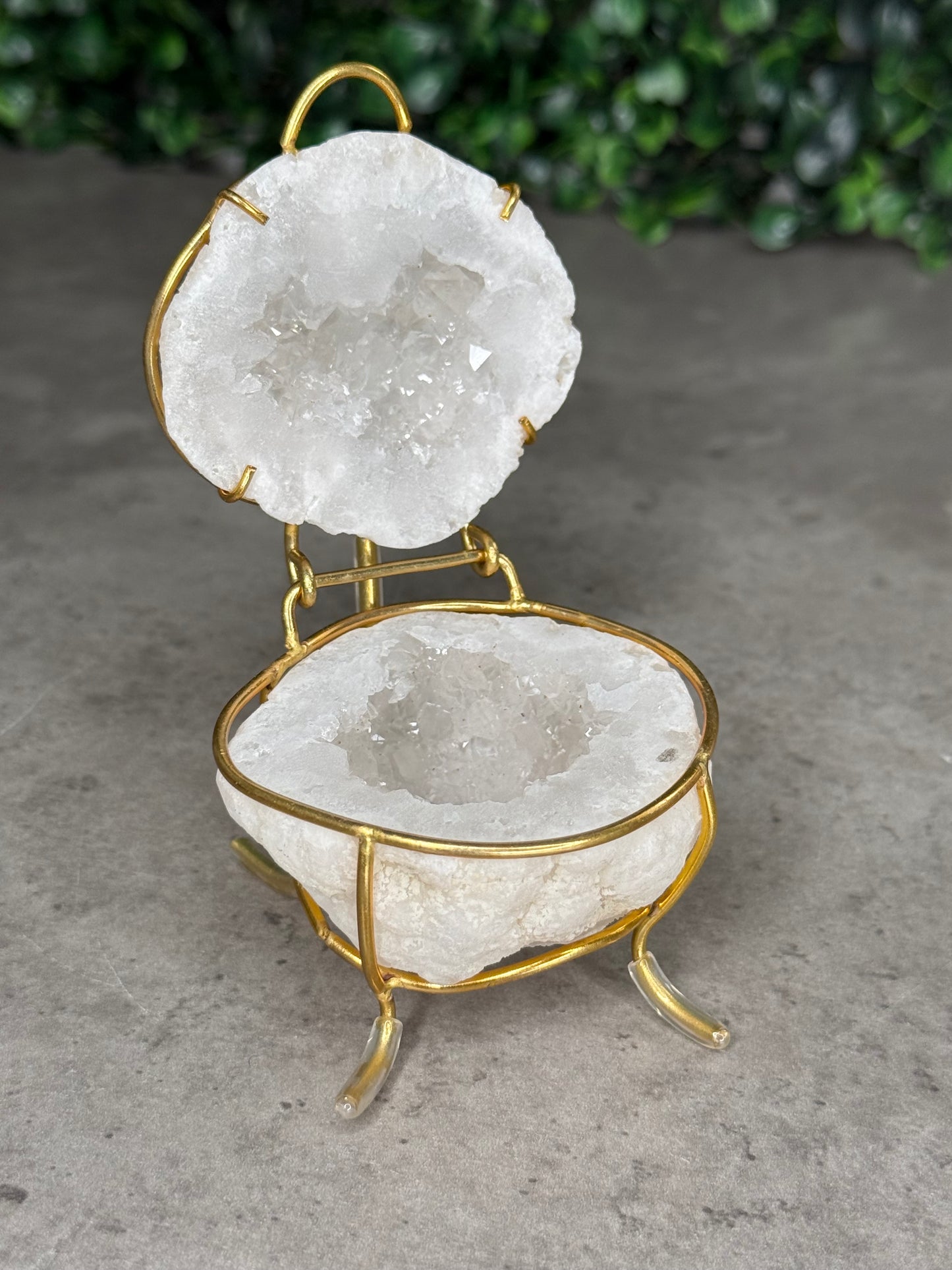 Agate Geode Ring Boxes with Stand