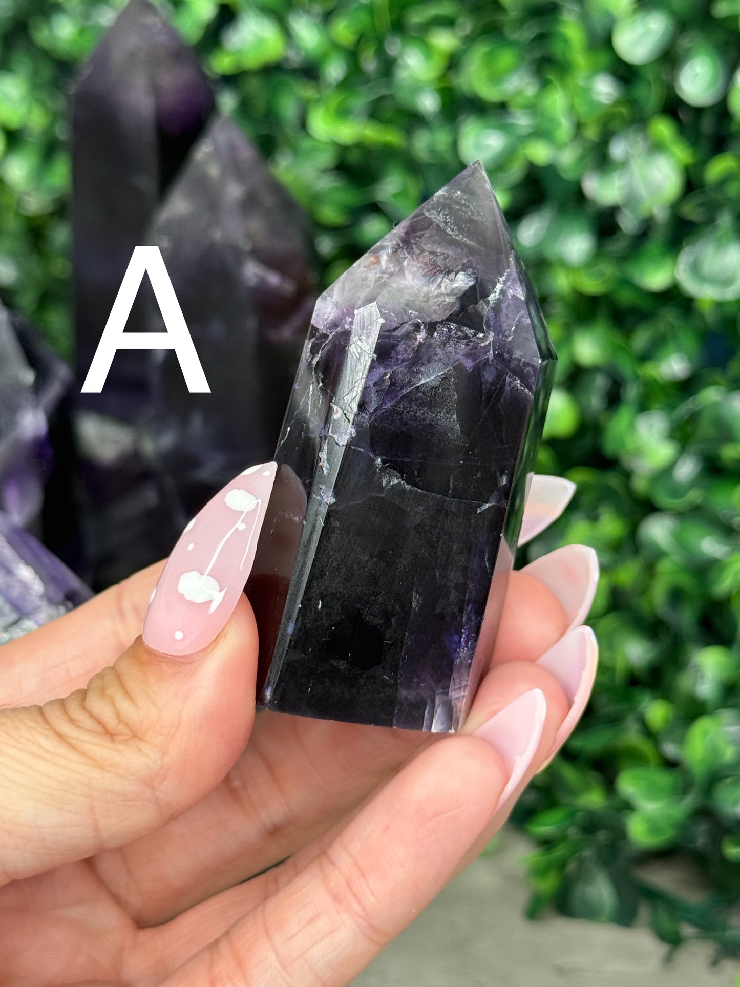 Dark and Moody Flourite Towers Crystal Carvings Imperfect