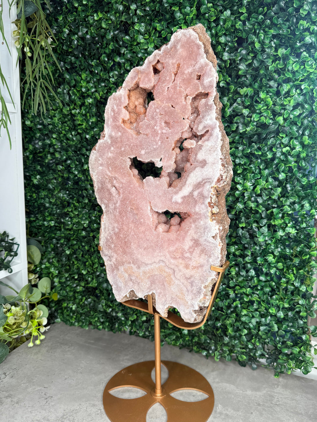 XL Pink Amethyst Druzy Statement Slab 4600g