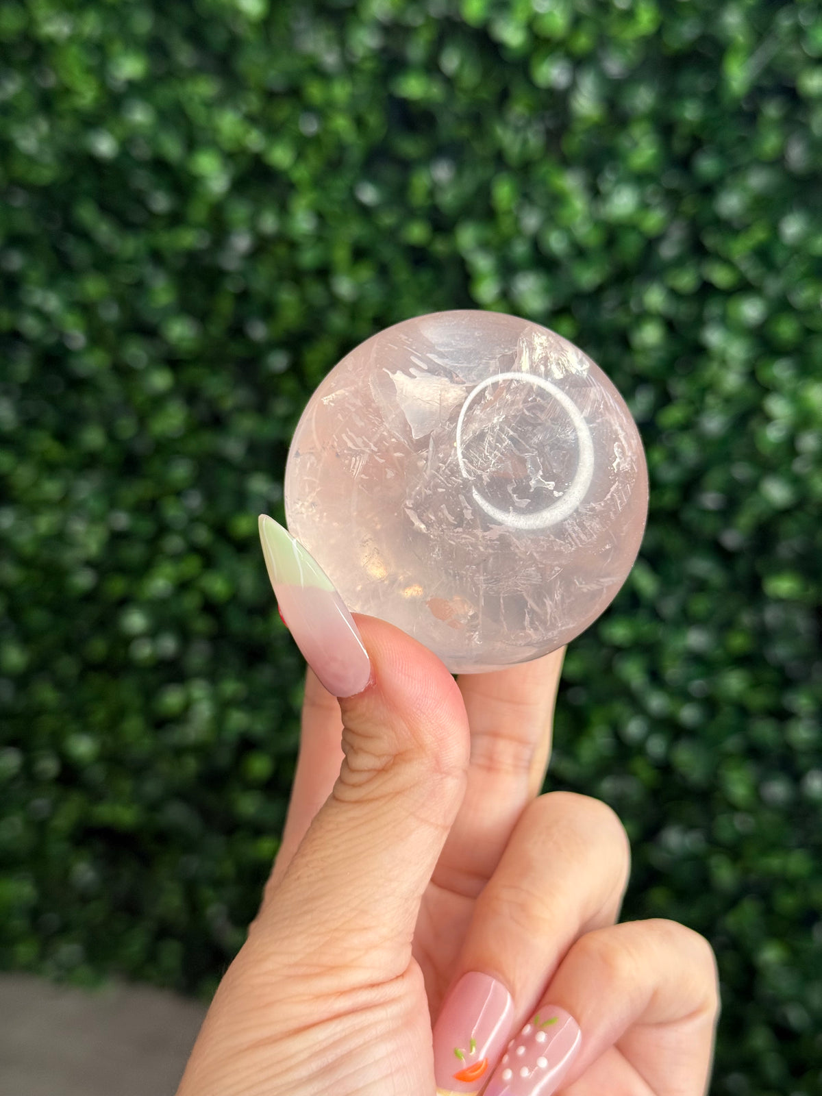 Girasol Rose Quartz Sphere - Madagascar - A